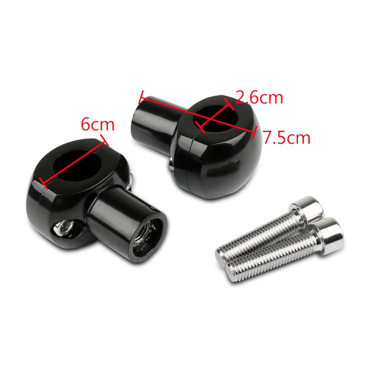 CustomAcces H-D Handlebar Risers Black 60x75x80mm