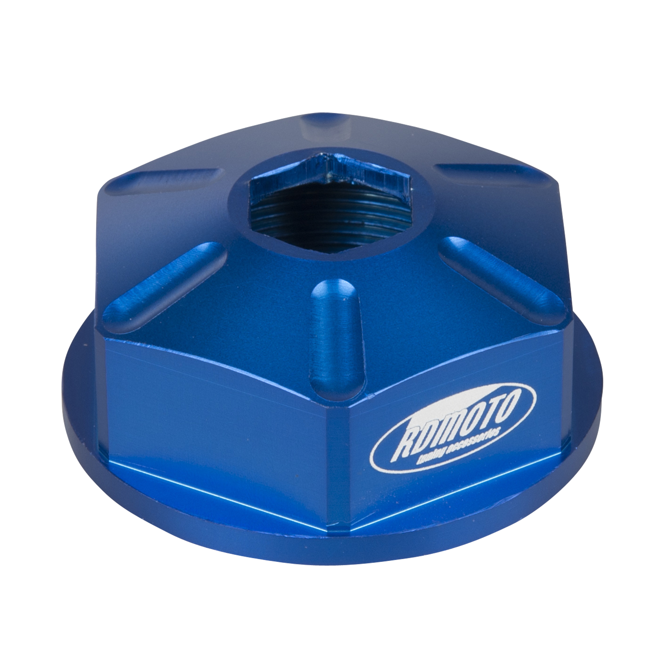 RDMOTO Steering Stem Nut Blue