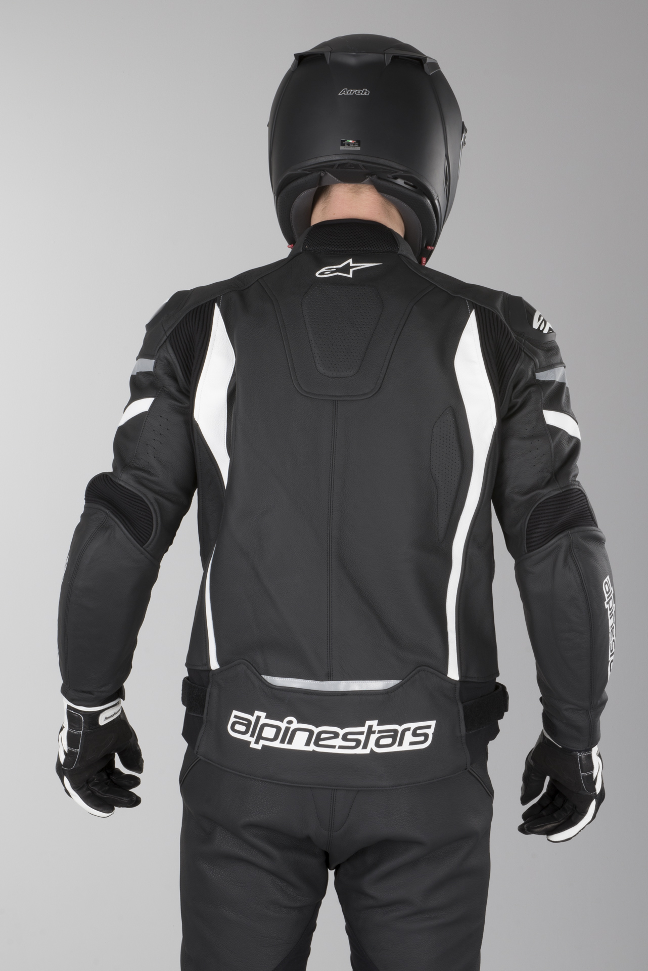 Alpinestars Skinnjacka Motegi SvartVit Alpinestars Skinnjacka Motegi SvartVit