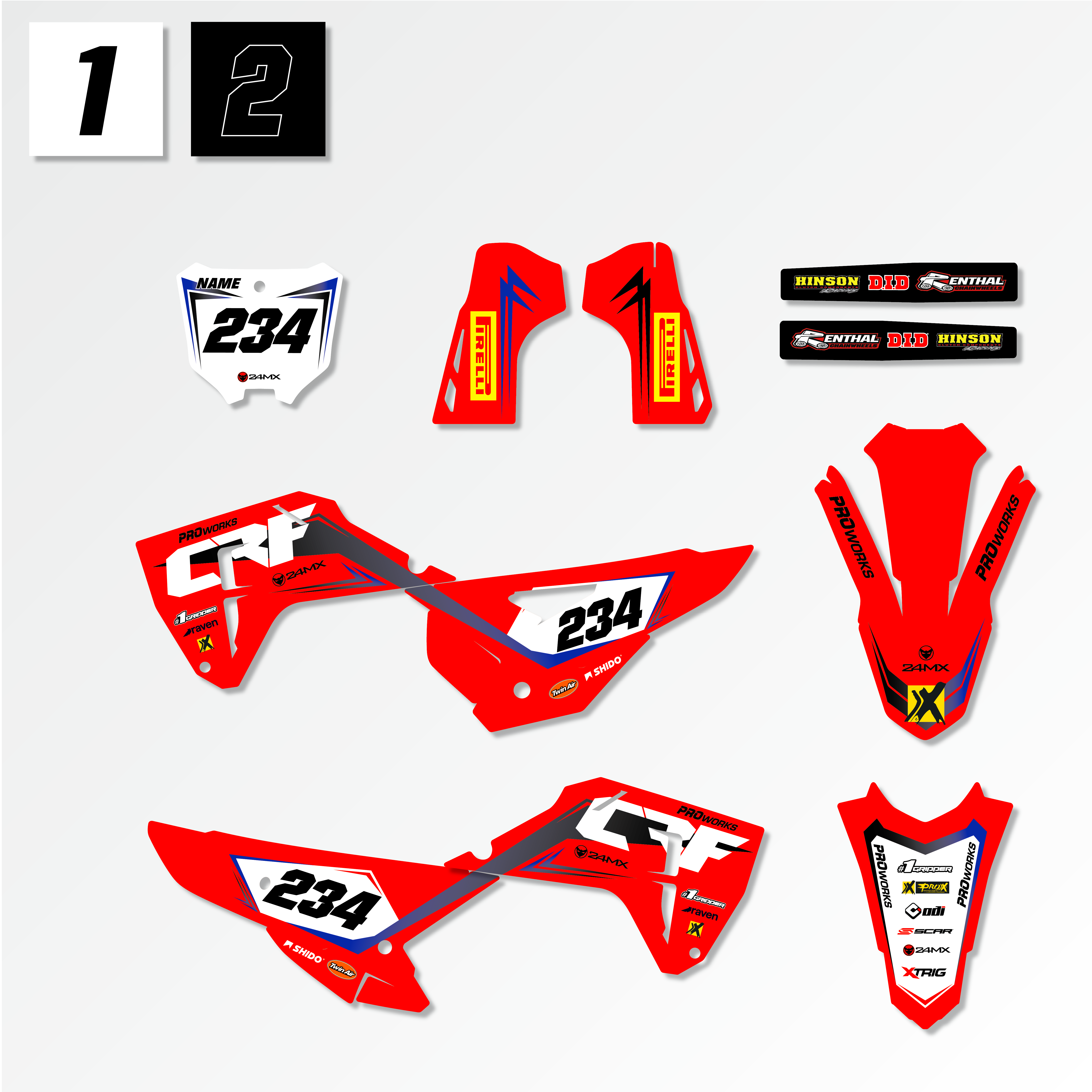 24MX Honda Dart Decal Kit