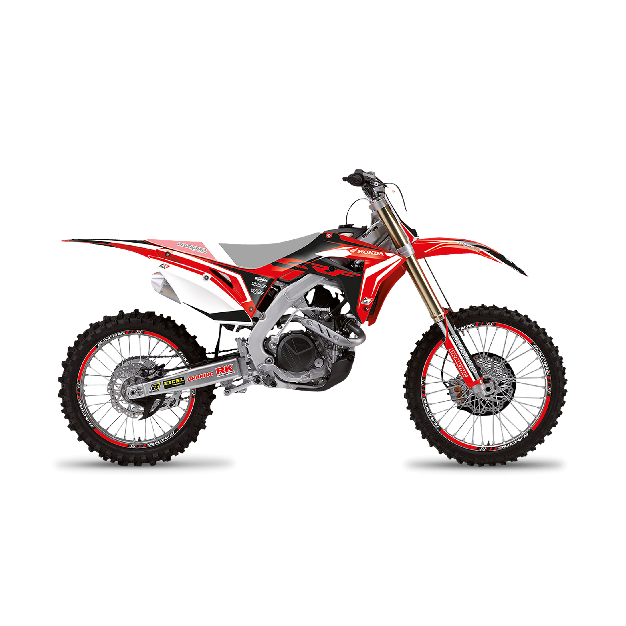 Kit de Adhesivos Blackbird Dream 4 Rojo-Negro-Blanco