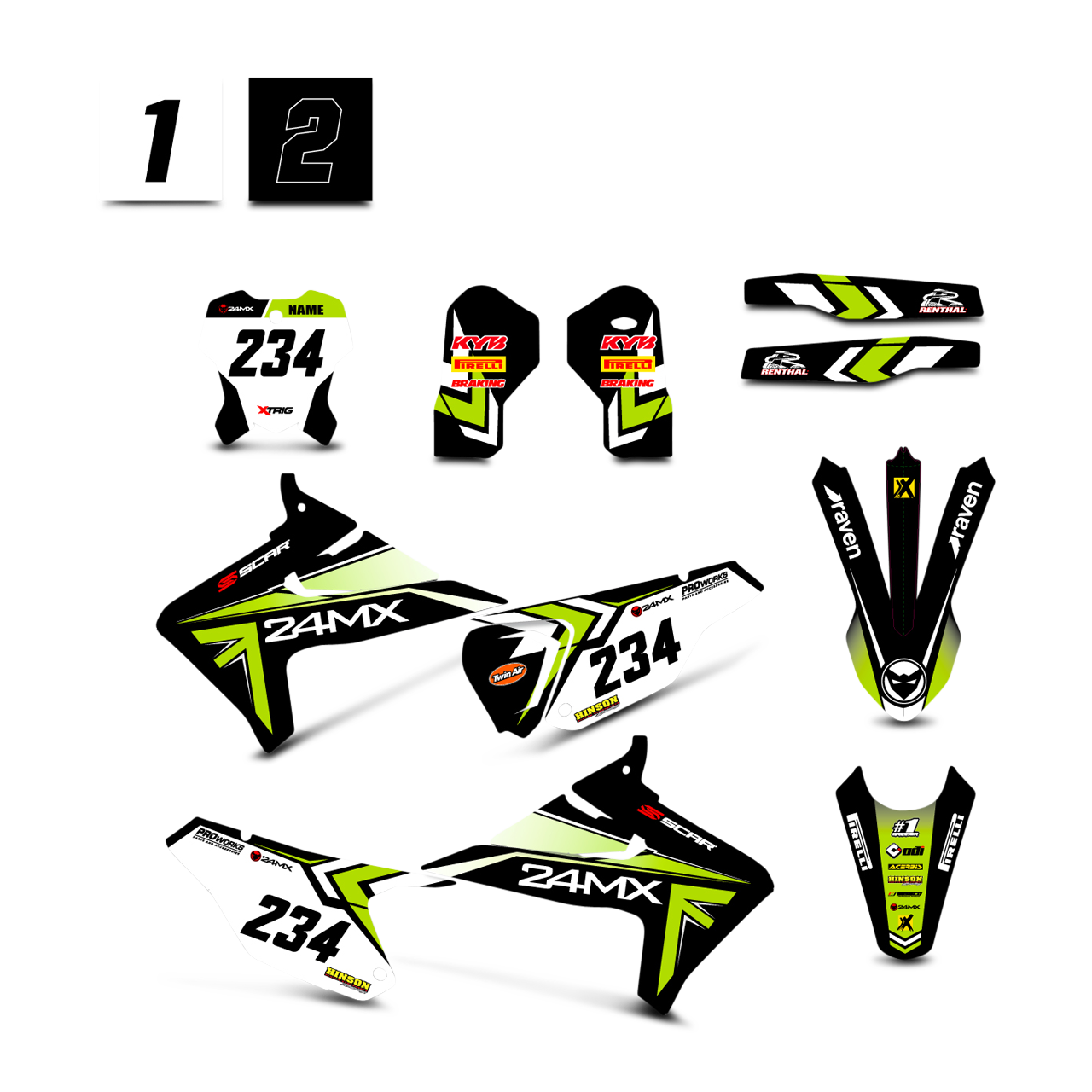 24MX Triumph Flash Decal Kit