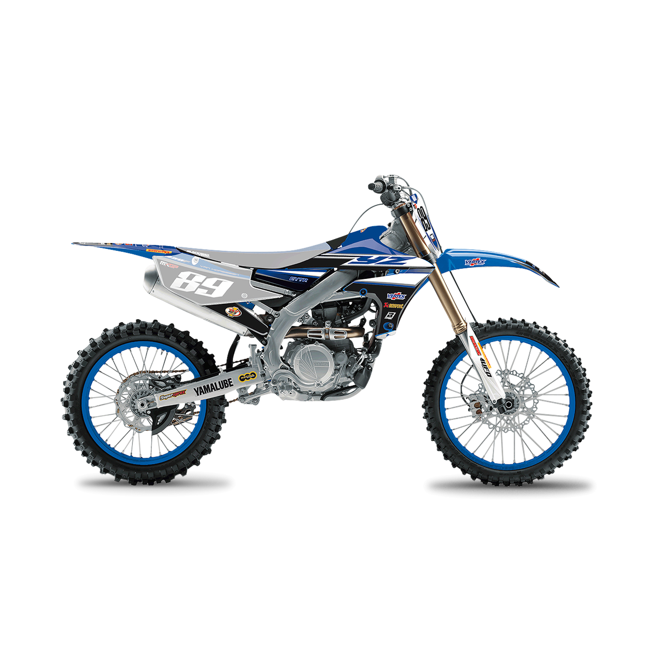 Stickerset Blackbird Replica Racing 19 Blauw-Zwart-Wit