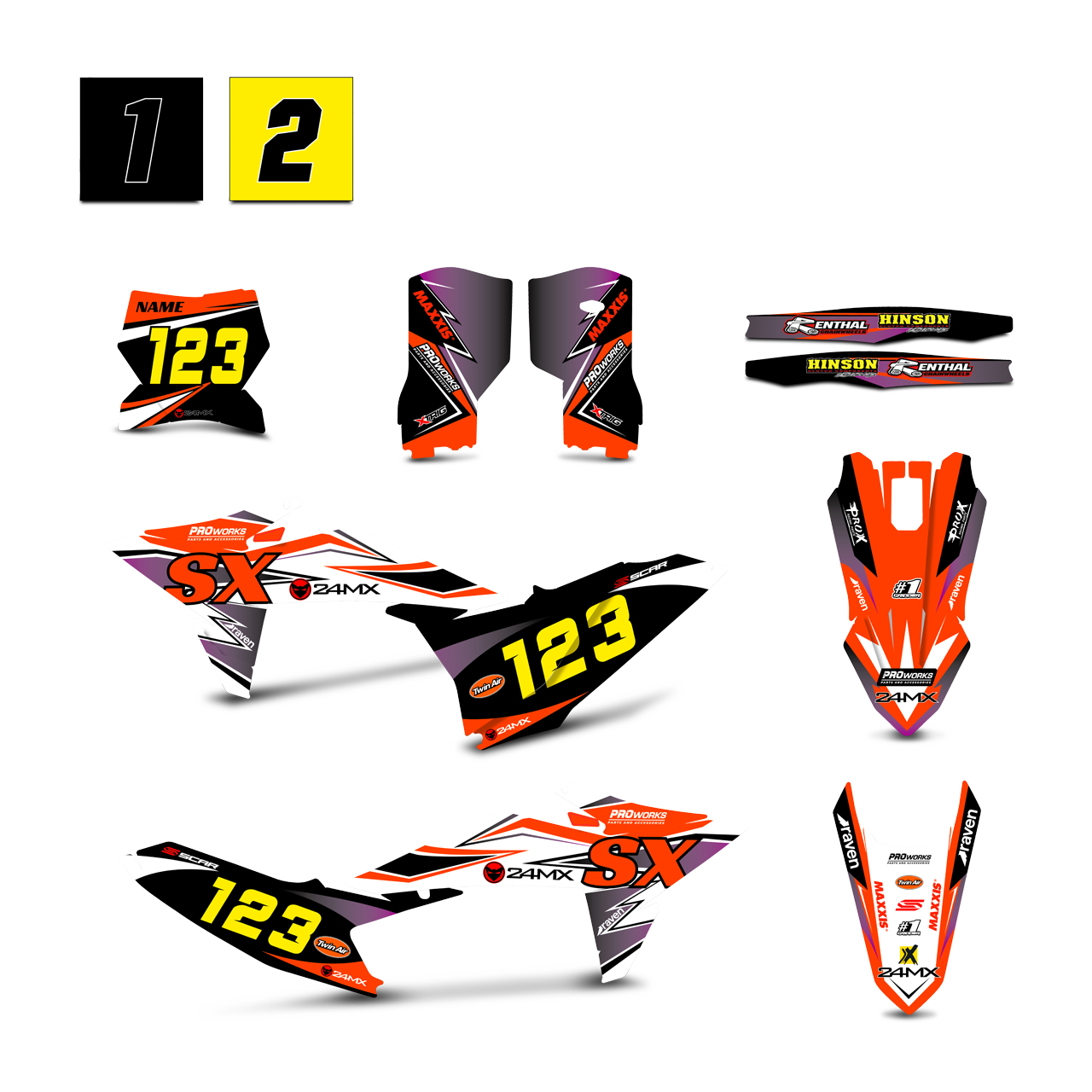 24MX KTM Crusher Decal Kit