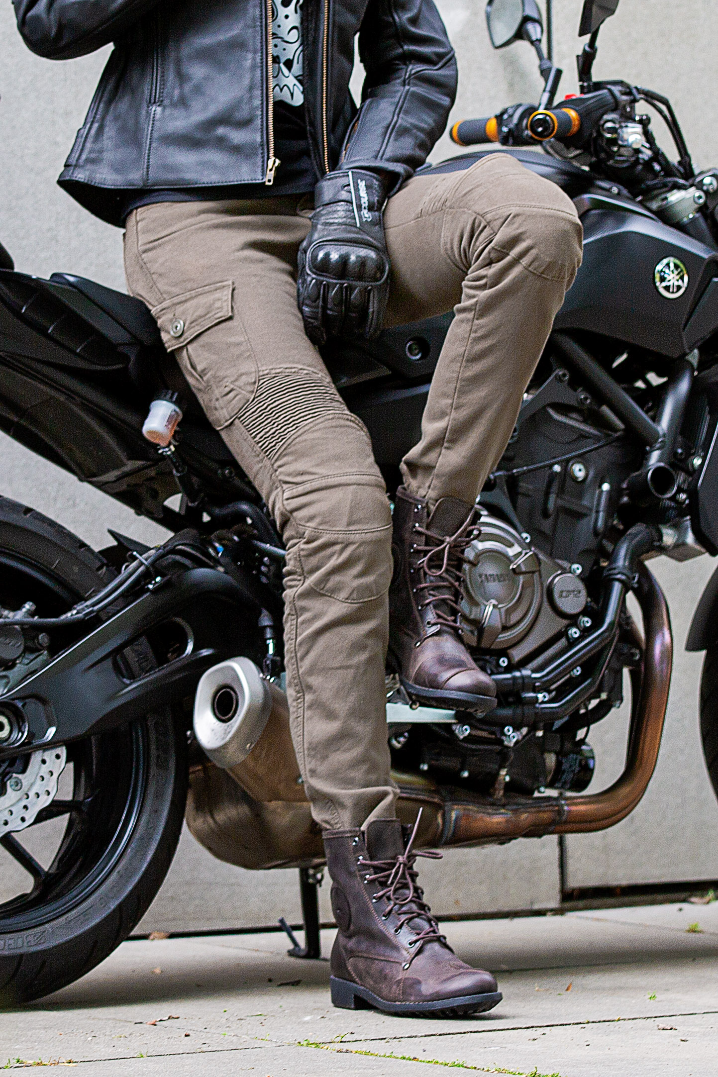 MC Bukser Course Wasteland Aramid Forsterkede Dame Khaki MC Bukser Course Wasteland Aramid Forsterkede Dame Khaki