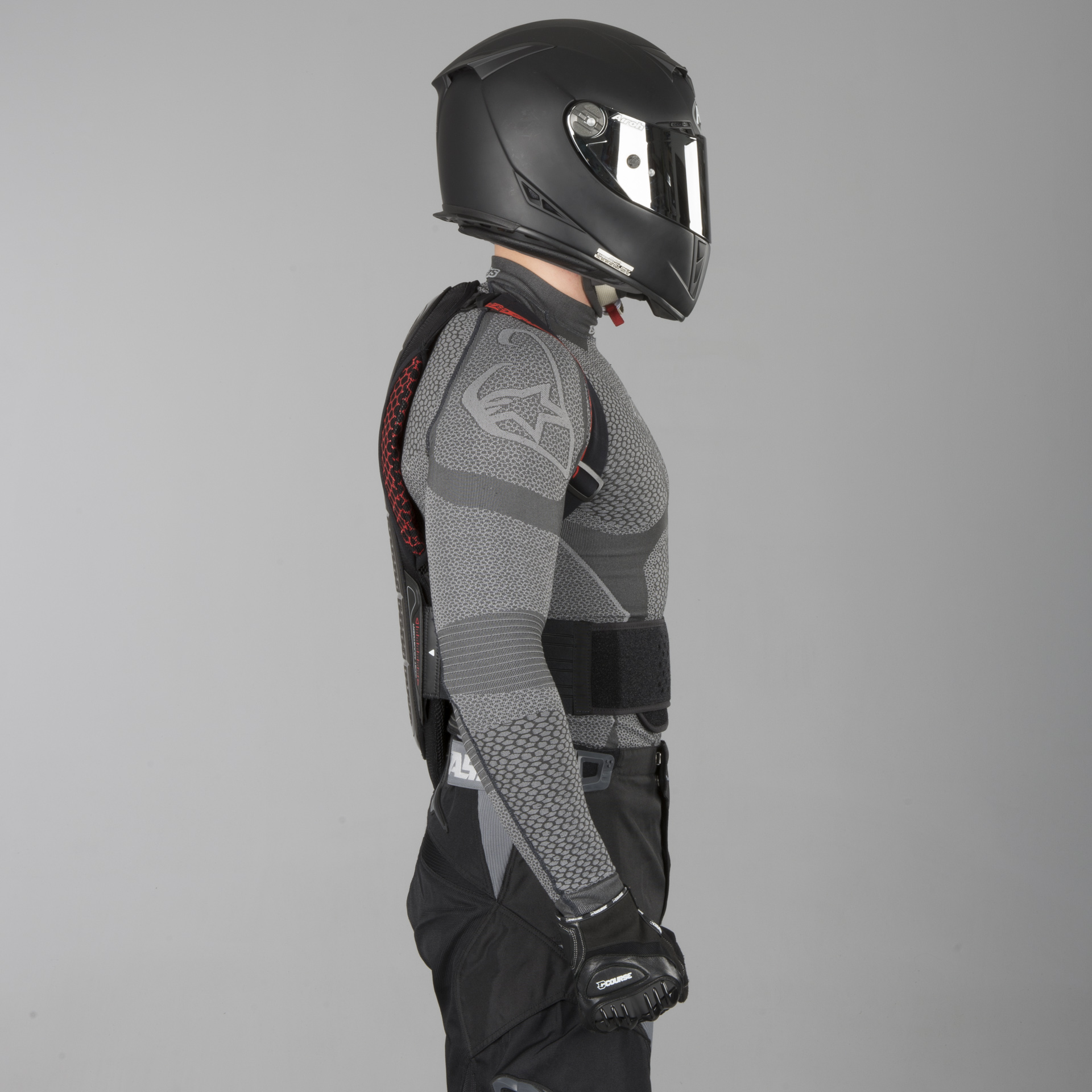 Espaldera Alpinestars Nucleon KR-1 Ahumado-Negro-Rojo