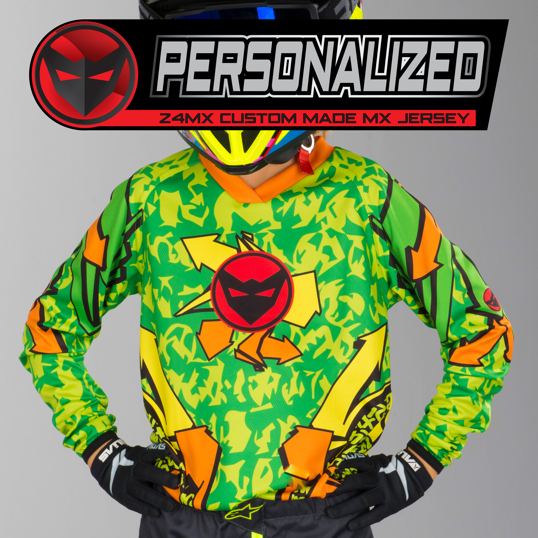 Personalised 24MX Kids Graffiti Jersey