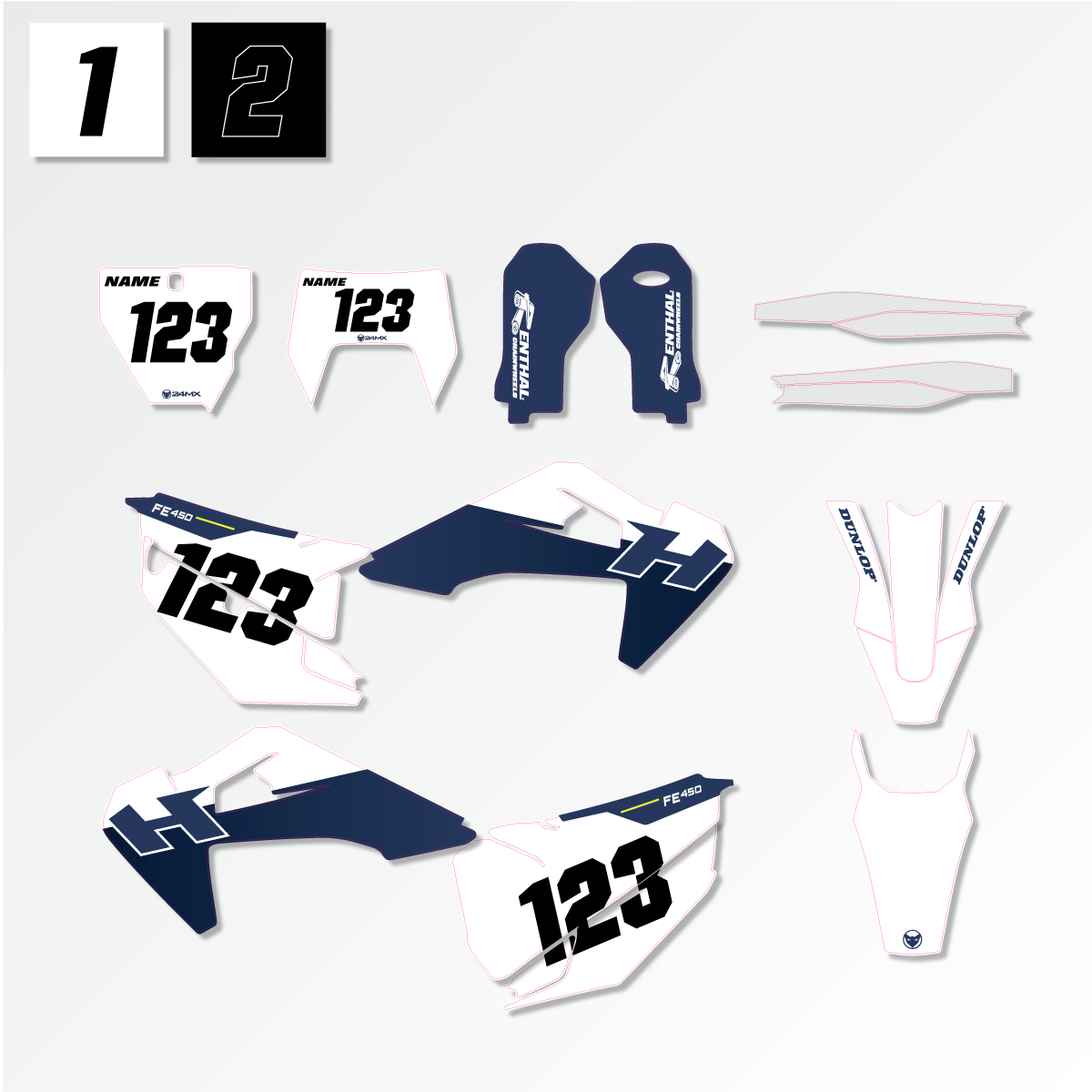 Stickerset 24MX FE 2021 met Naam & Nummer