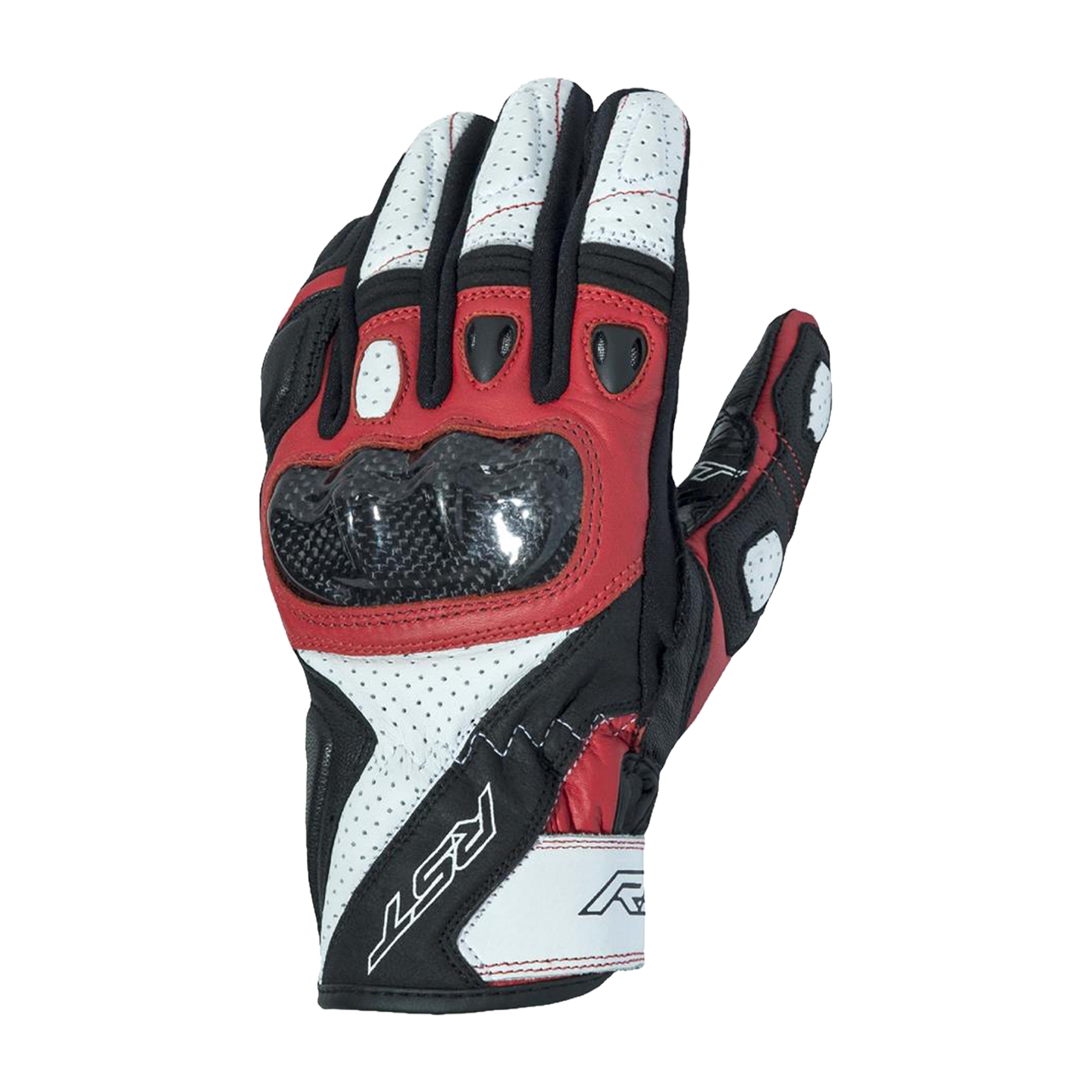 Guantes De Moto De Cuero RST Stunt III CE Rojo S - 102123-RED-08