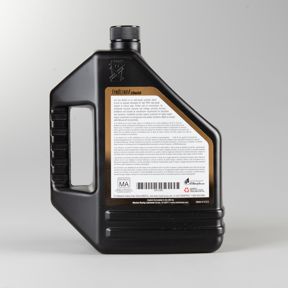 Motorolie Semi-synthetisch 4T Maxima Syn Blend 4 20w50 3,78L