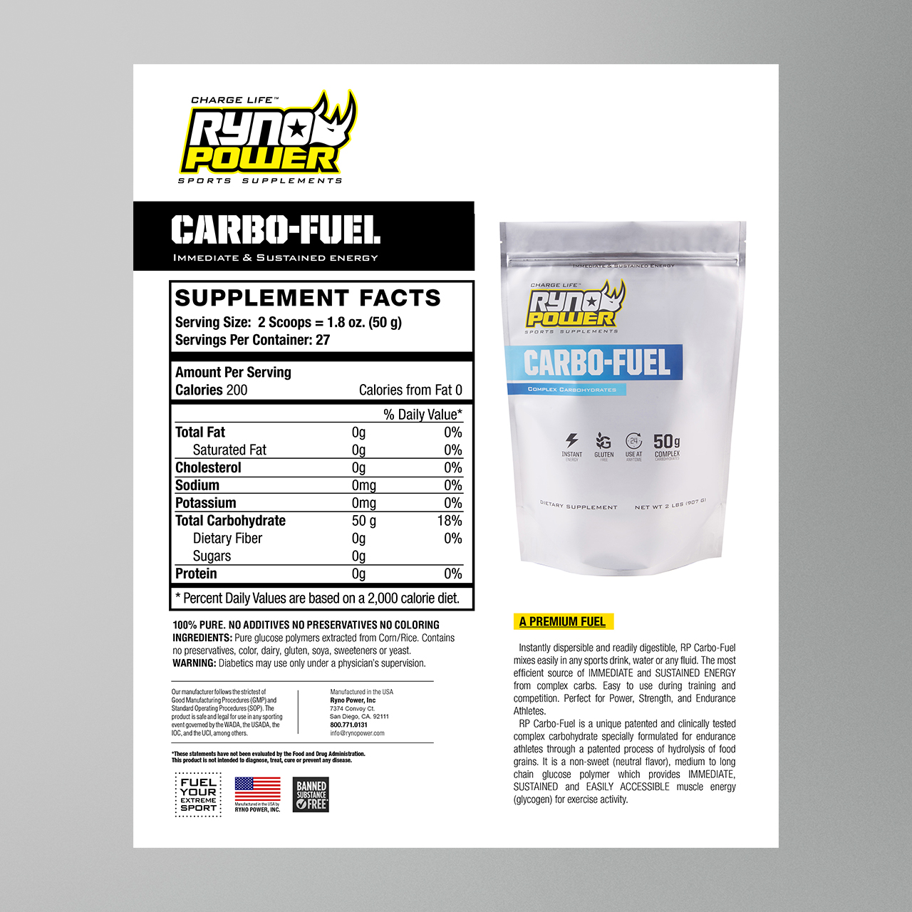 Ryno Power Carbo-Fuel 907g