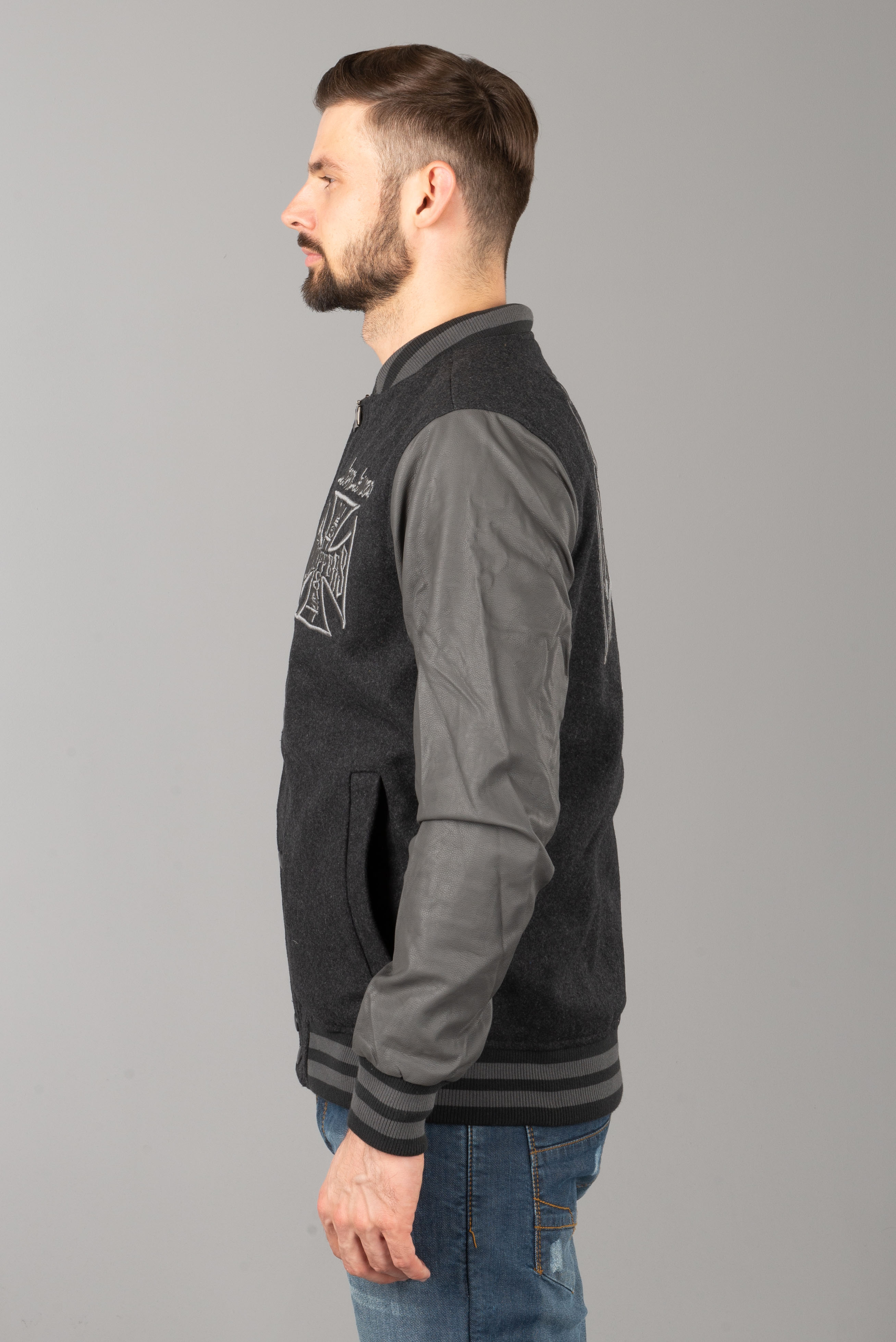 West Coast Choppers OG Cross Wool Baseball Jacket