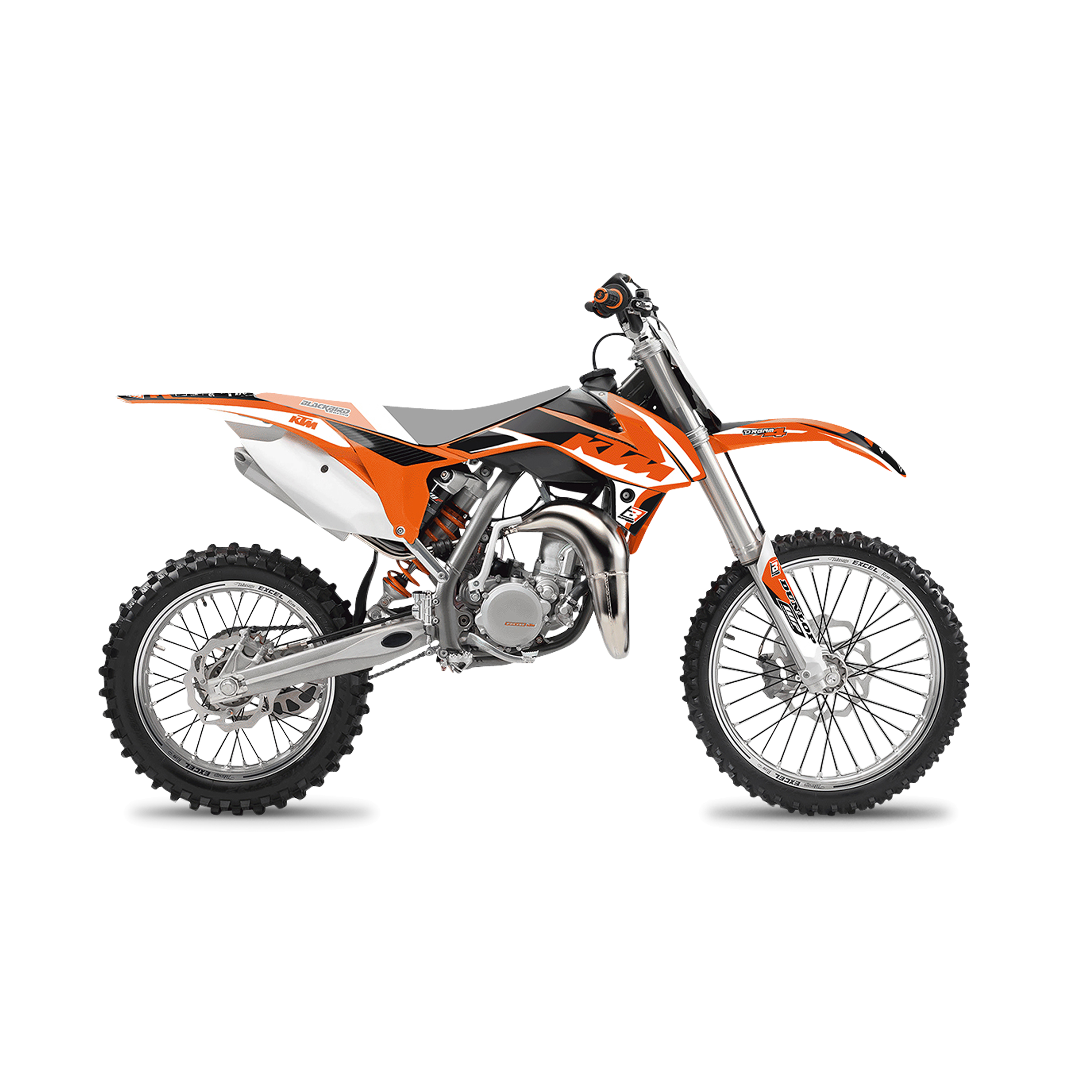 Kit de Adhesivos Blackbird Dream 4 Naranja-Negro-Blanco
