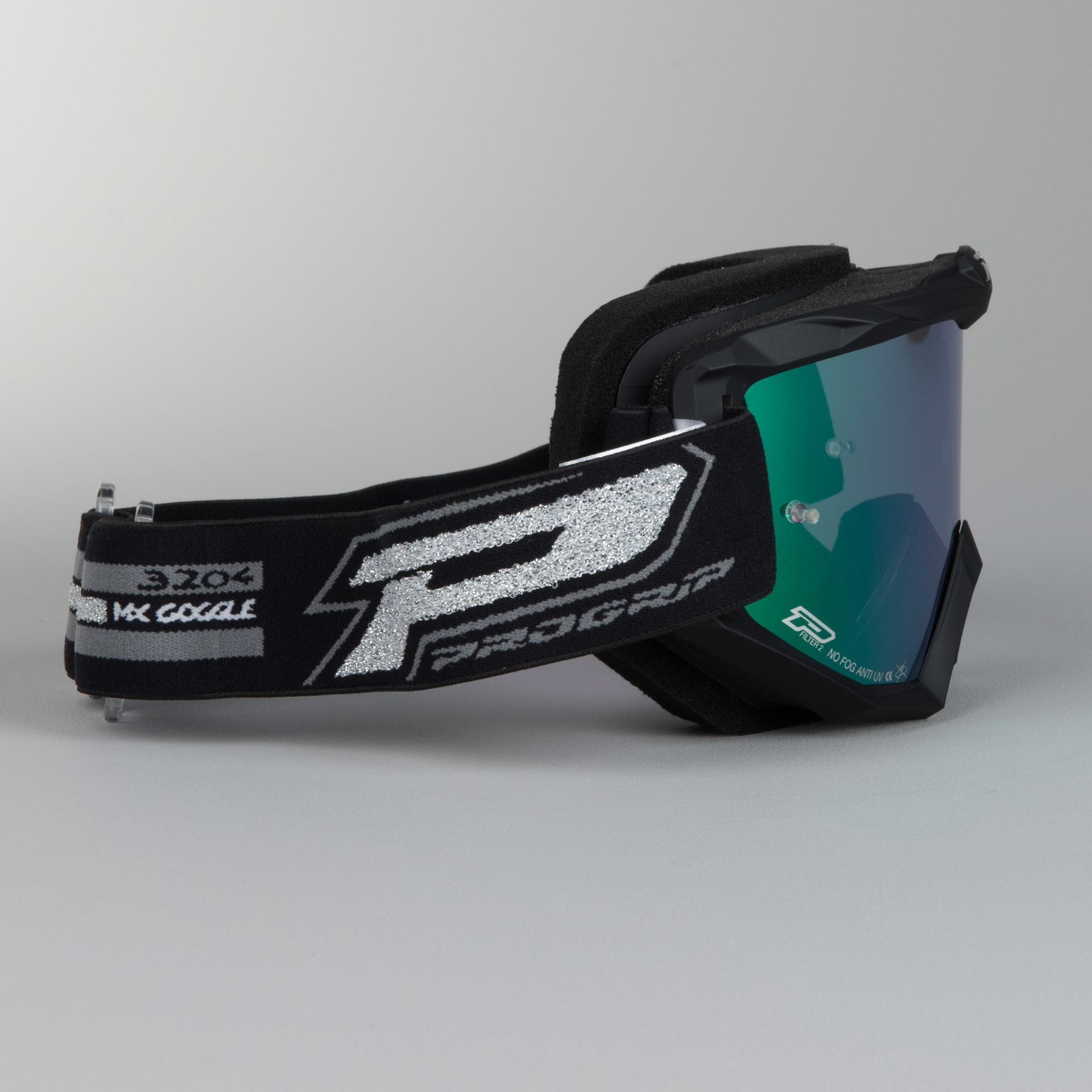 ProGrip 3204 MX Goggle Matte Black/Green Mirror