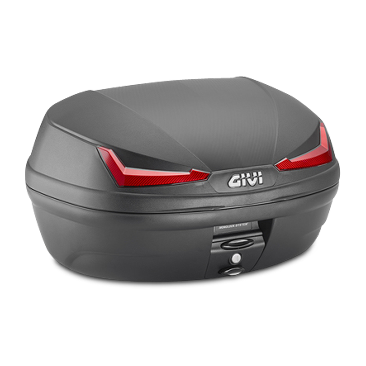 Topcase Givi Monolock Negru 45 L Cu Reflectori Roșii
