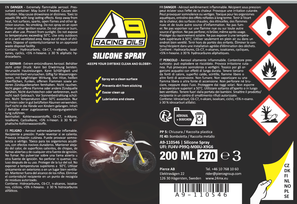 A9 Racing Silicone Spray 200ml