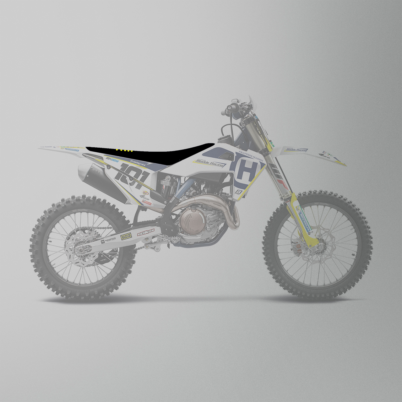 Blackbird Double Grip 3 Seat Cover Black-Yellow