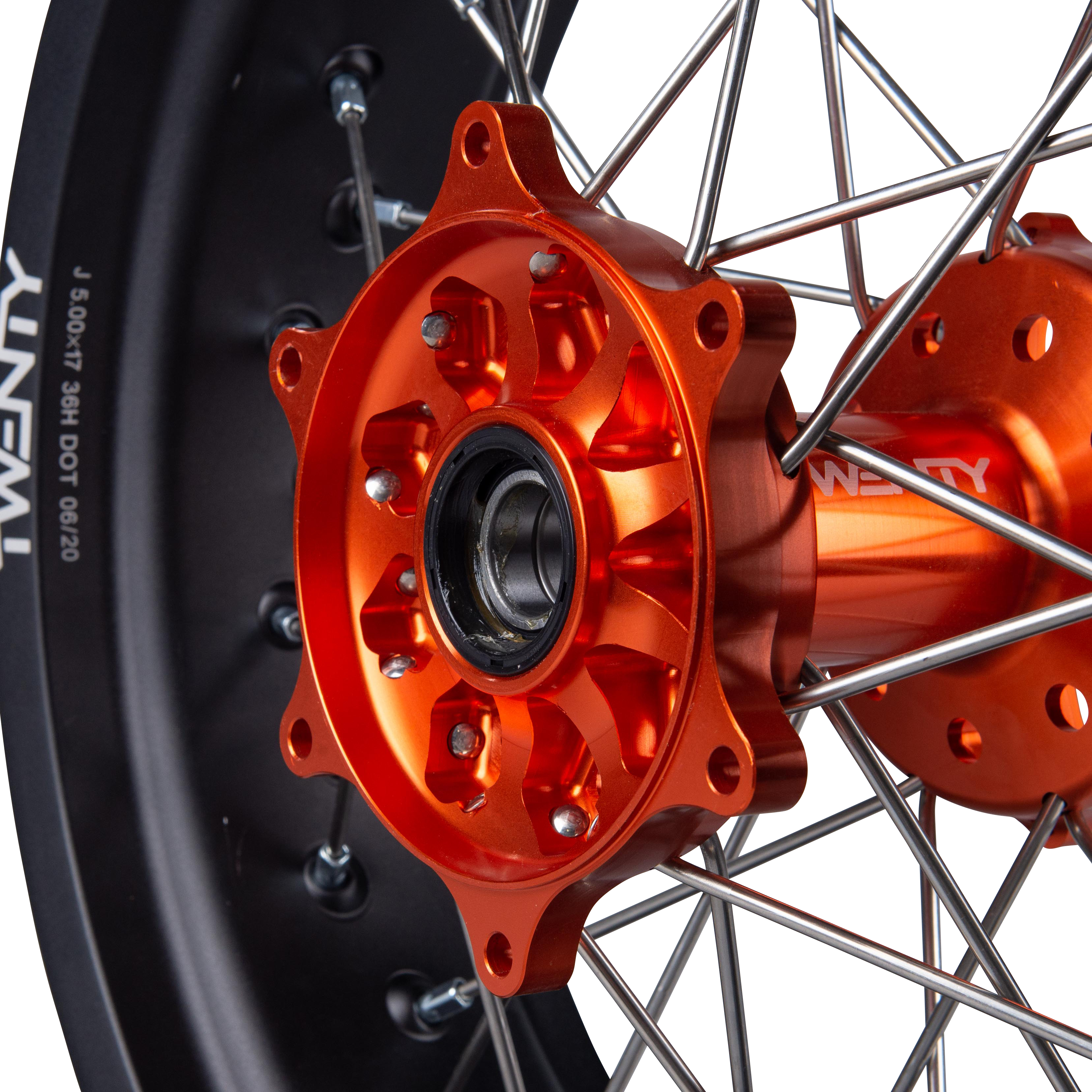 Twenty Supermotard Rear Wheel Black-Orange 17"