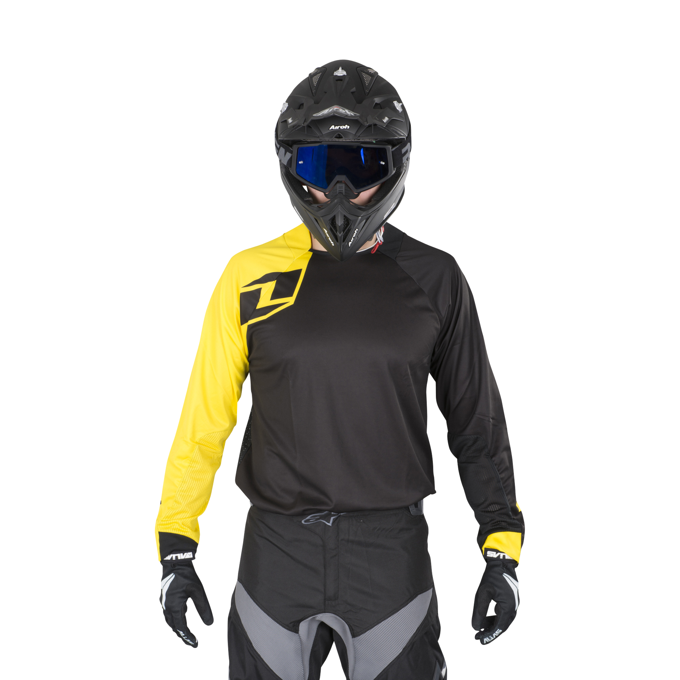 black motocross jersey