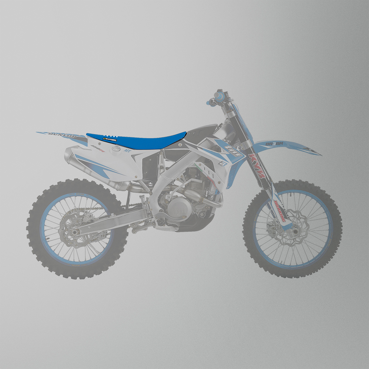 Blackbird Double Grip 3 Seat Cover Blue-White
