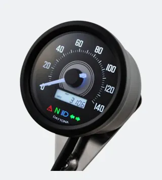 Compteur de Vitesse Daytona 140 km/h/mph avec Indicateurs