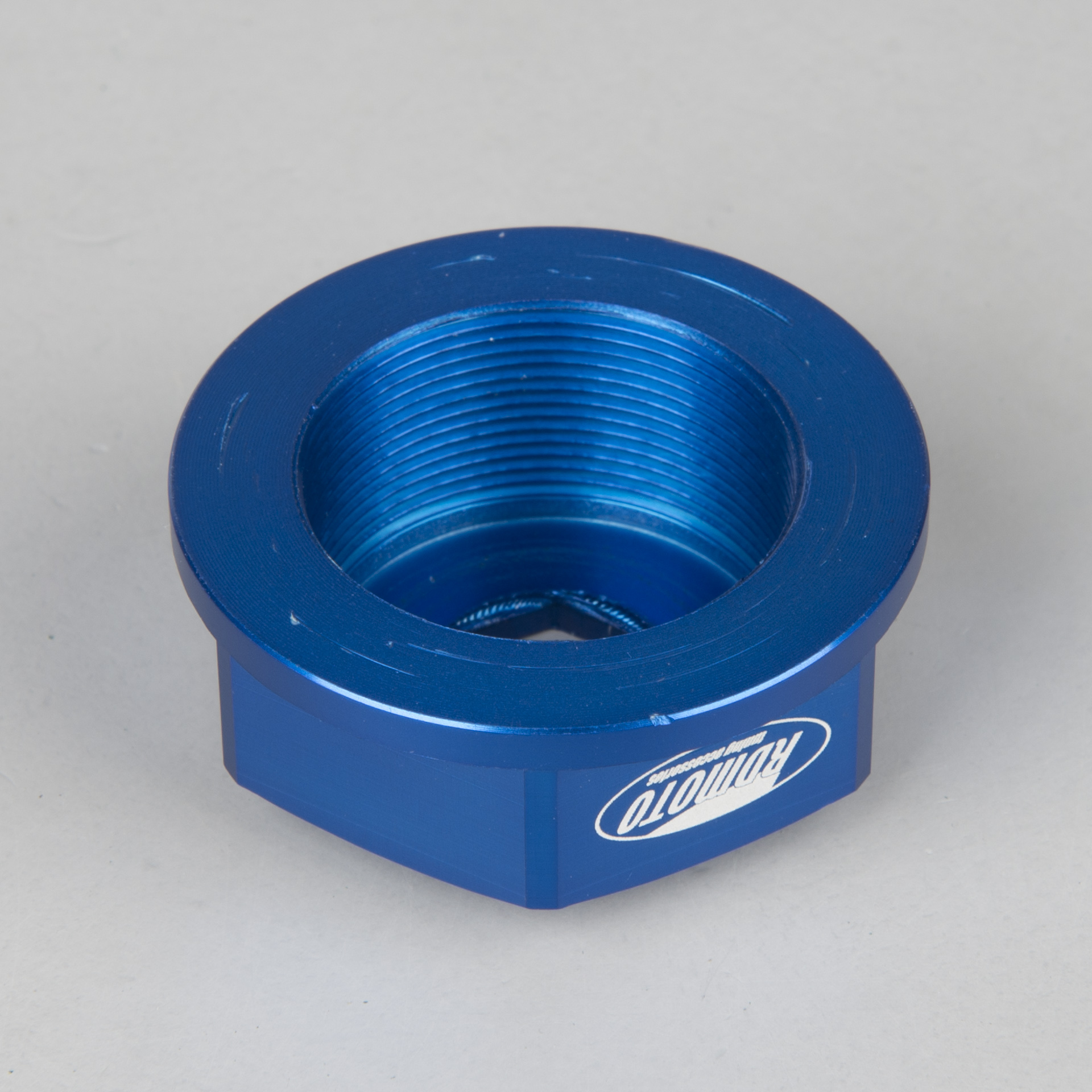 RDMOTO Steering Stem Nut Blue