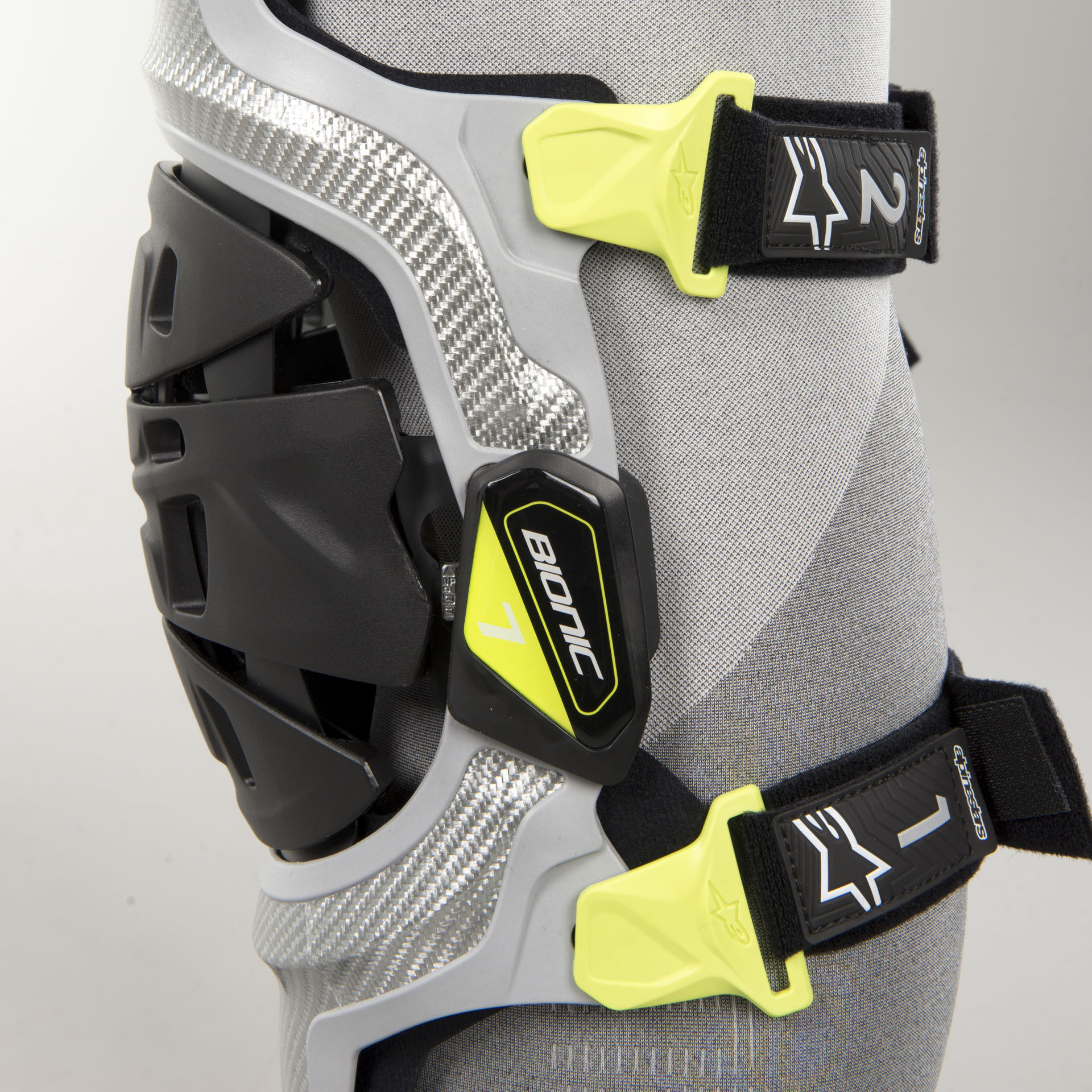 Rodilleras Alpinestars Bionic-7 Amarillo Fluo-Plata