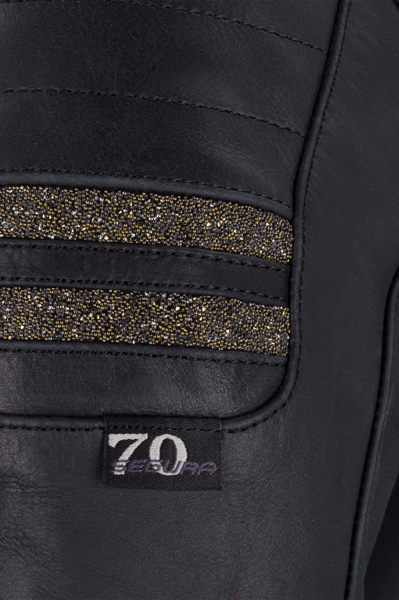 Blouson Moto Femme Segura Lady Stripe Crystal