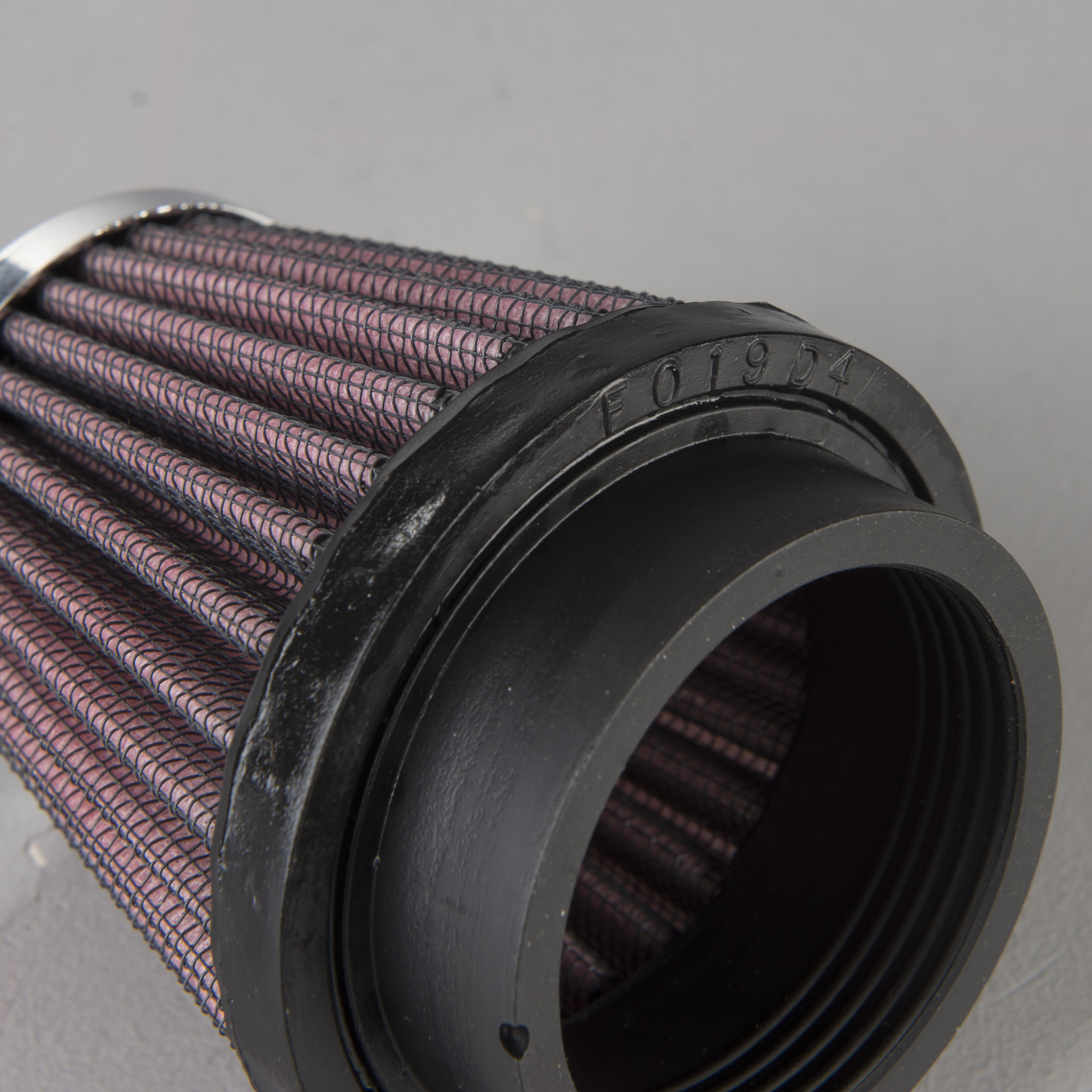 K&N Universal Air Filter Round Conical Chrome