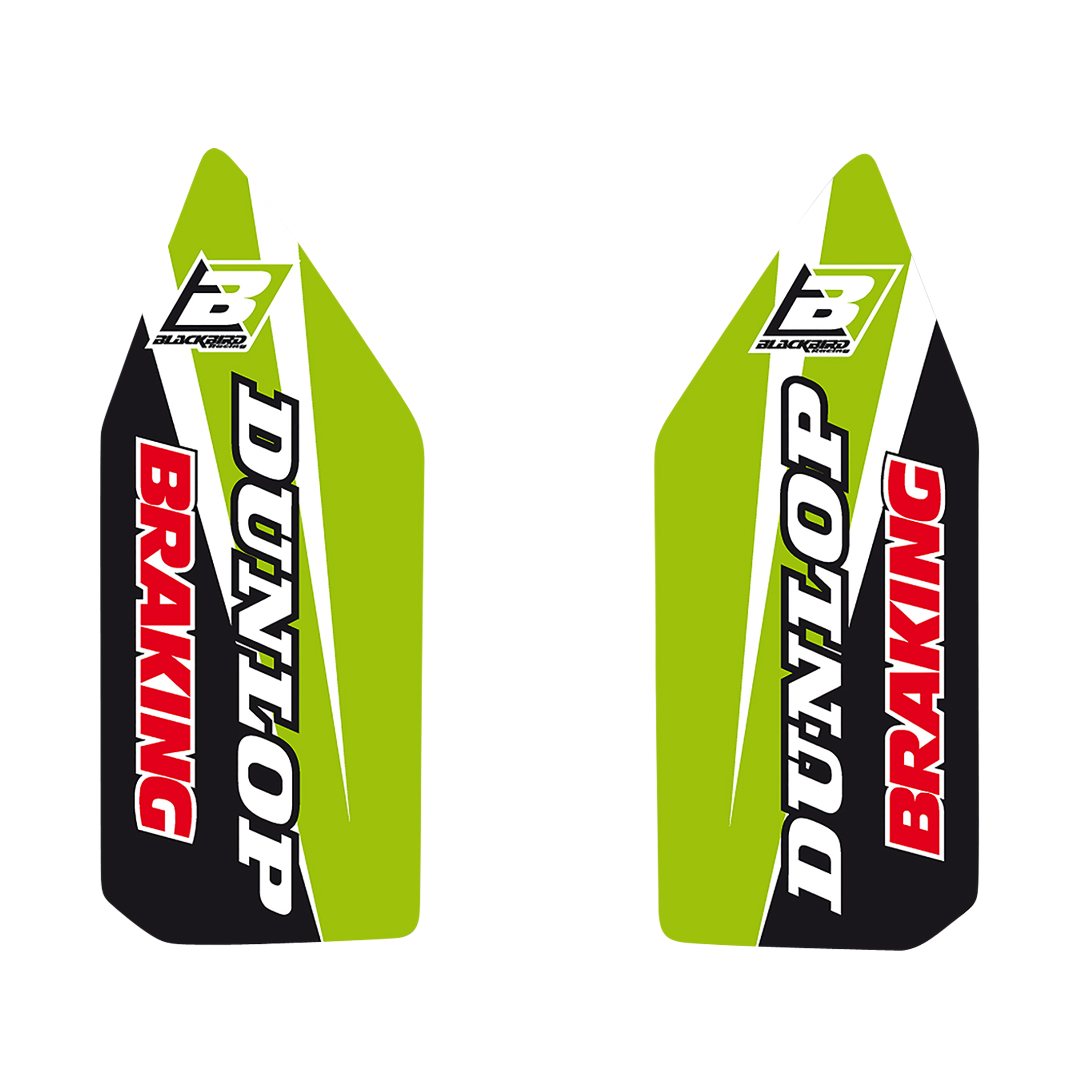 Adhesivos para Protectores de Horquilla Blackbird Dream 4 Verde-Negro-Blanco