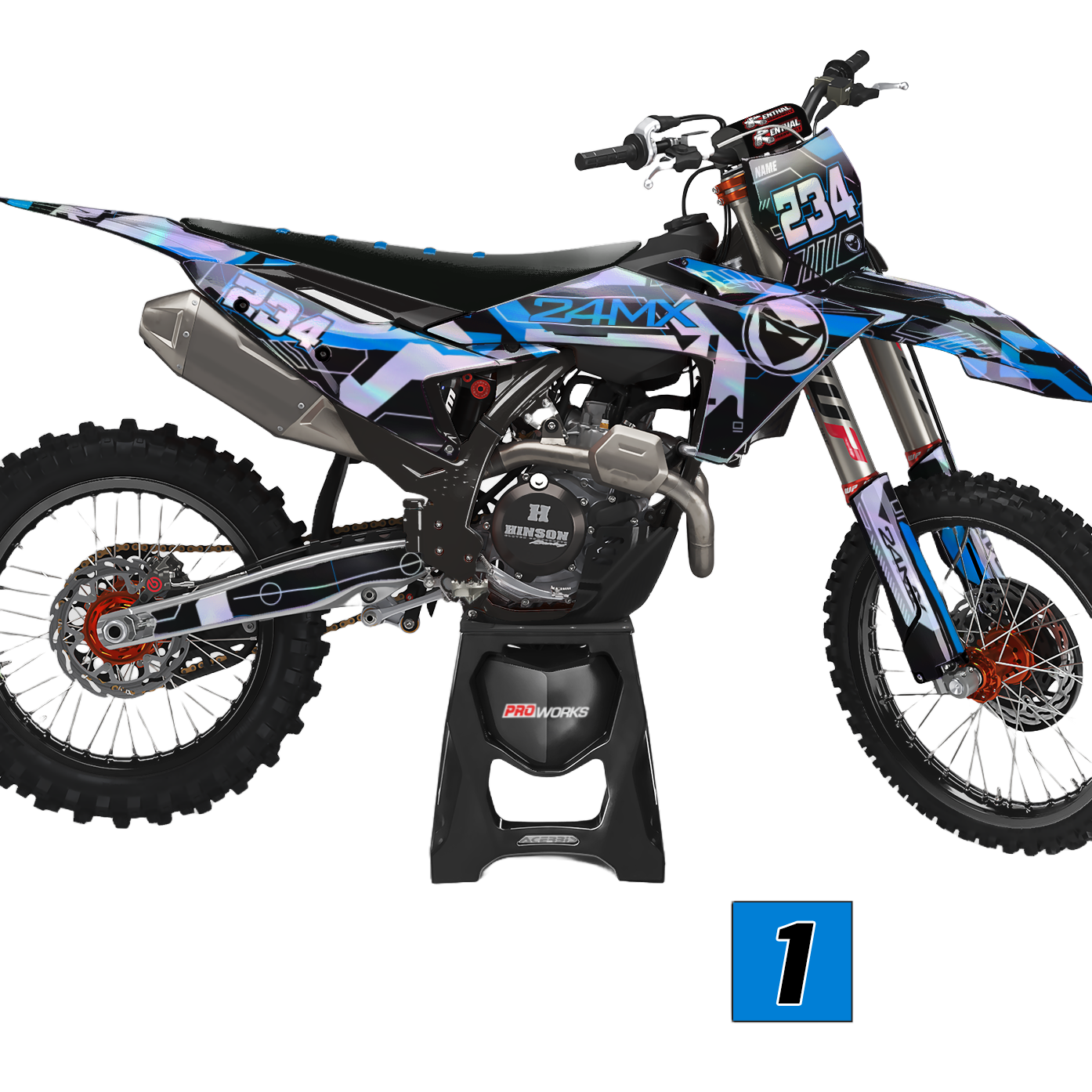Stickerset 24MX Holo Cyber Gepersonaliseerd
