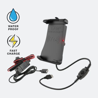 RAM® Mounts Quick-Grip™ Waterproof QI Wireless Charging Kit - Dirt cheap  price!