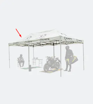 Lona de Teto XLMOTO 6x3 m para Tenda Paddock Easy-Up Cinza (APENAS LONA)