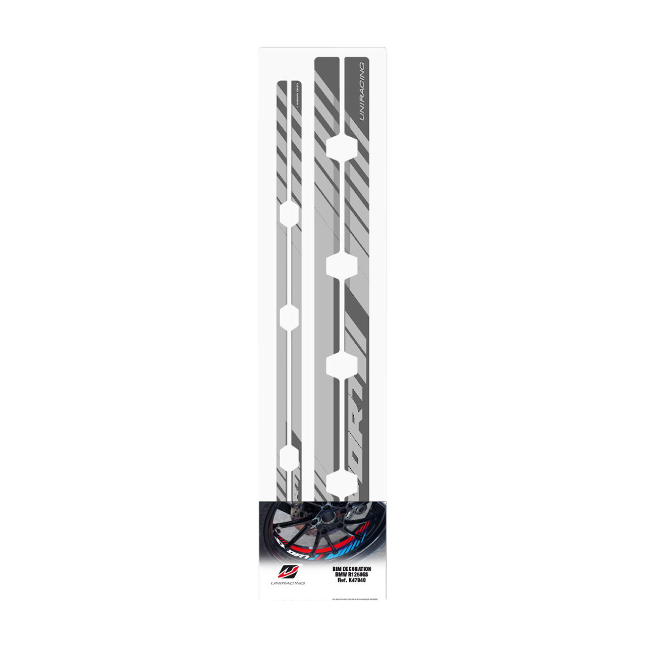 Uniracing Rim Decal Kit Black-Sport