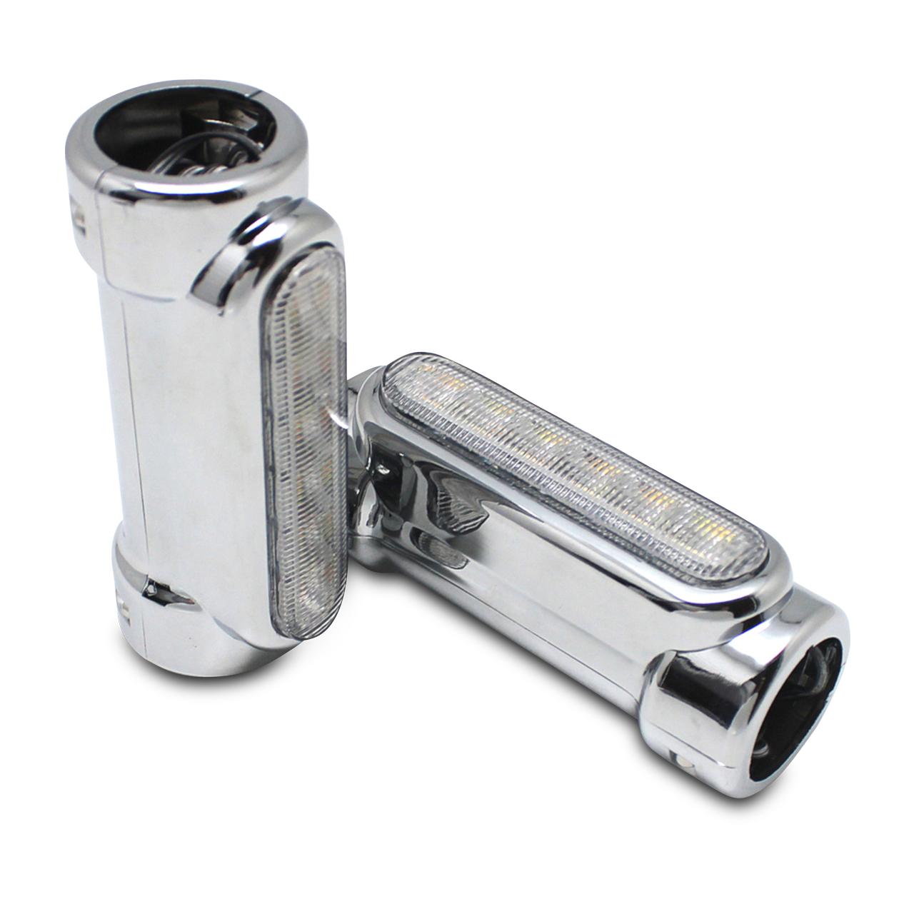 CustomAcces Auxiliary Headlight with Turn Lights Chrome