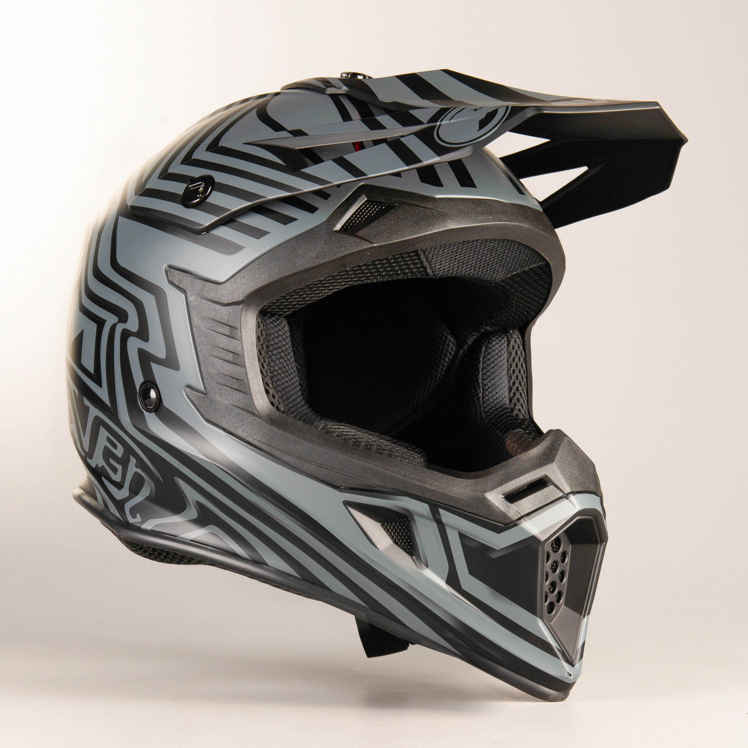 Raven Airborne Stripe MX Helmet BlackGray Get 25 off today XLmoto.ie