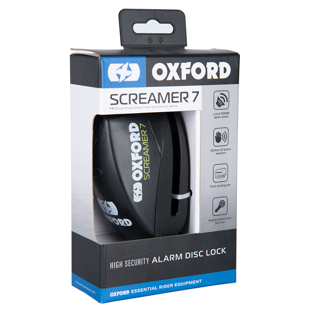 Oxford Screamer7 Alarm Disc Lock Black
