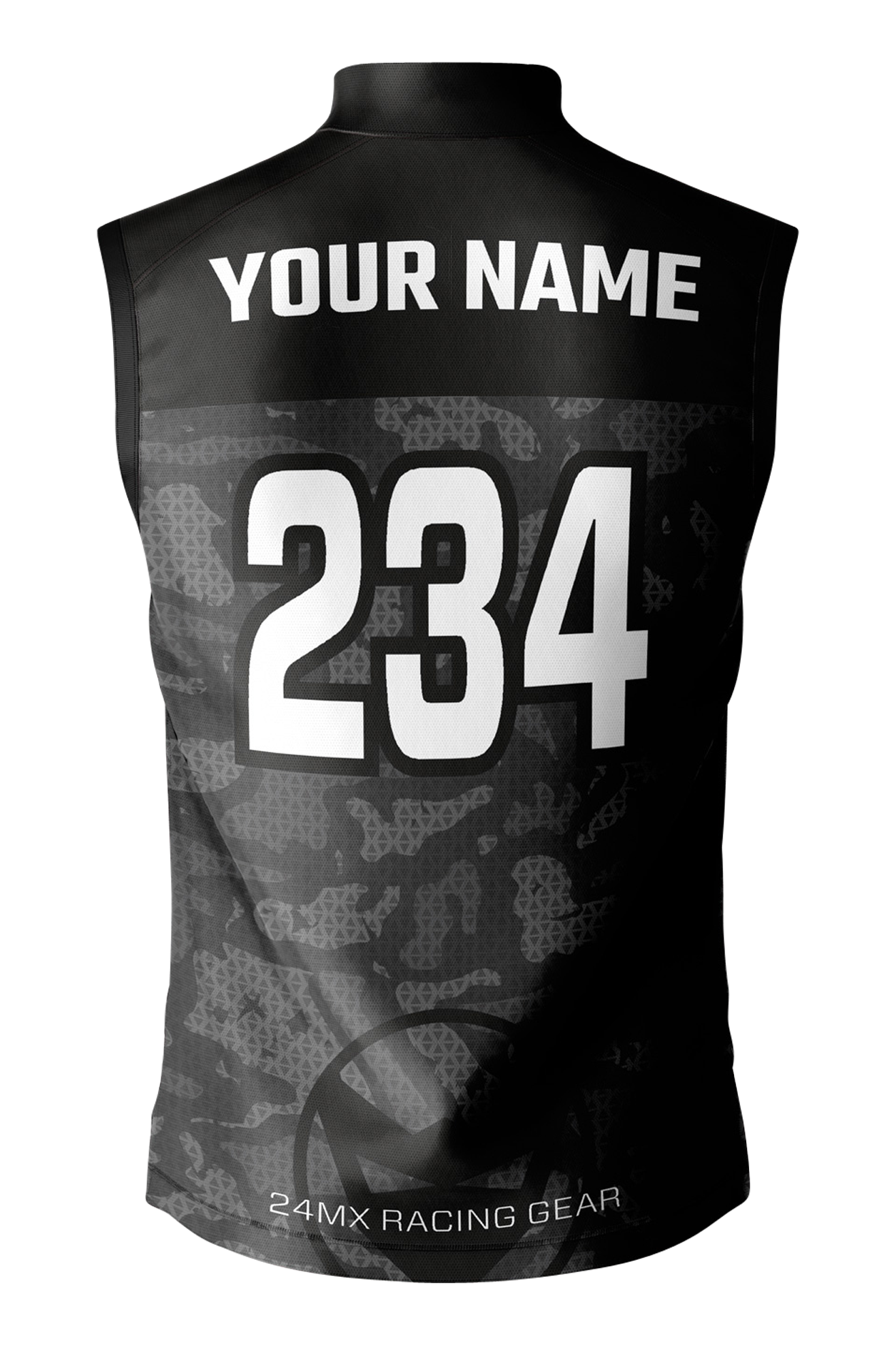 24MX Wind Vest Black Camo