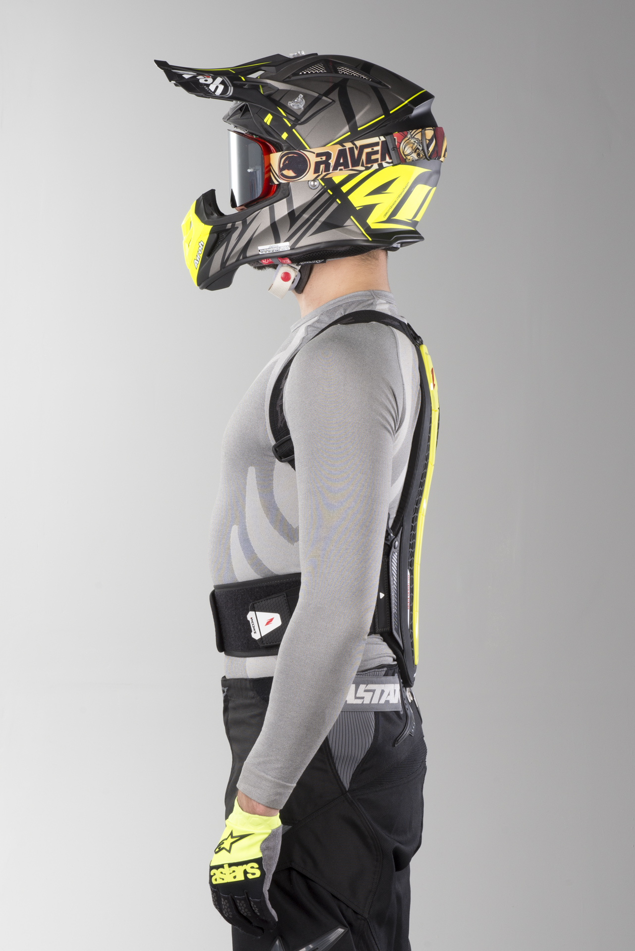 Rugbeschermer Hybrid Pro x6 Zandonà Neon Geel