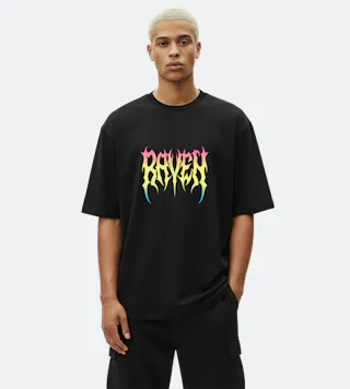 T-Shirt Raven Death Metal Oversize