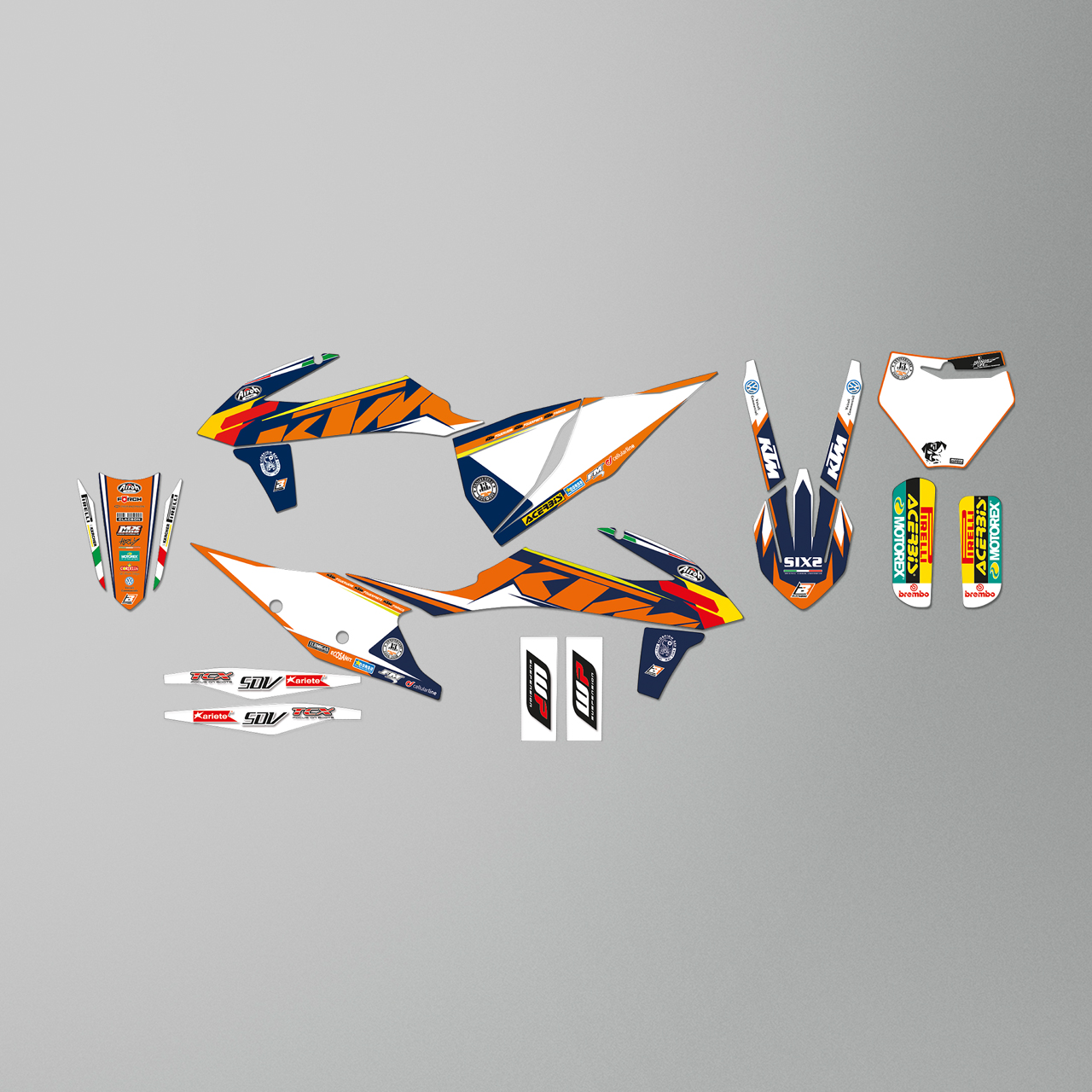Stickerset Blackbird Replica Trophy 2018 Oranje-Blauw