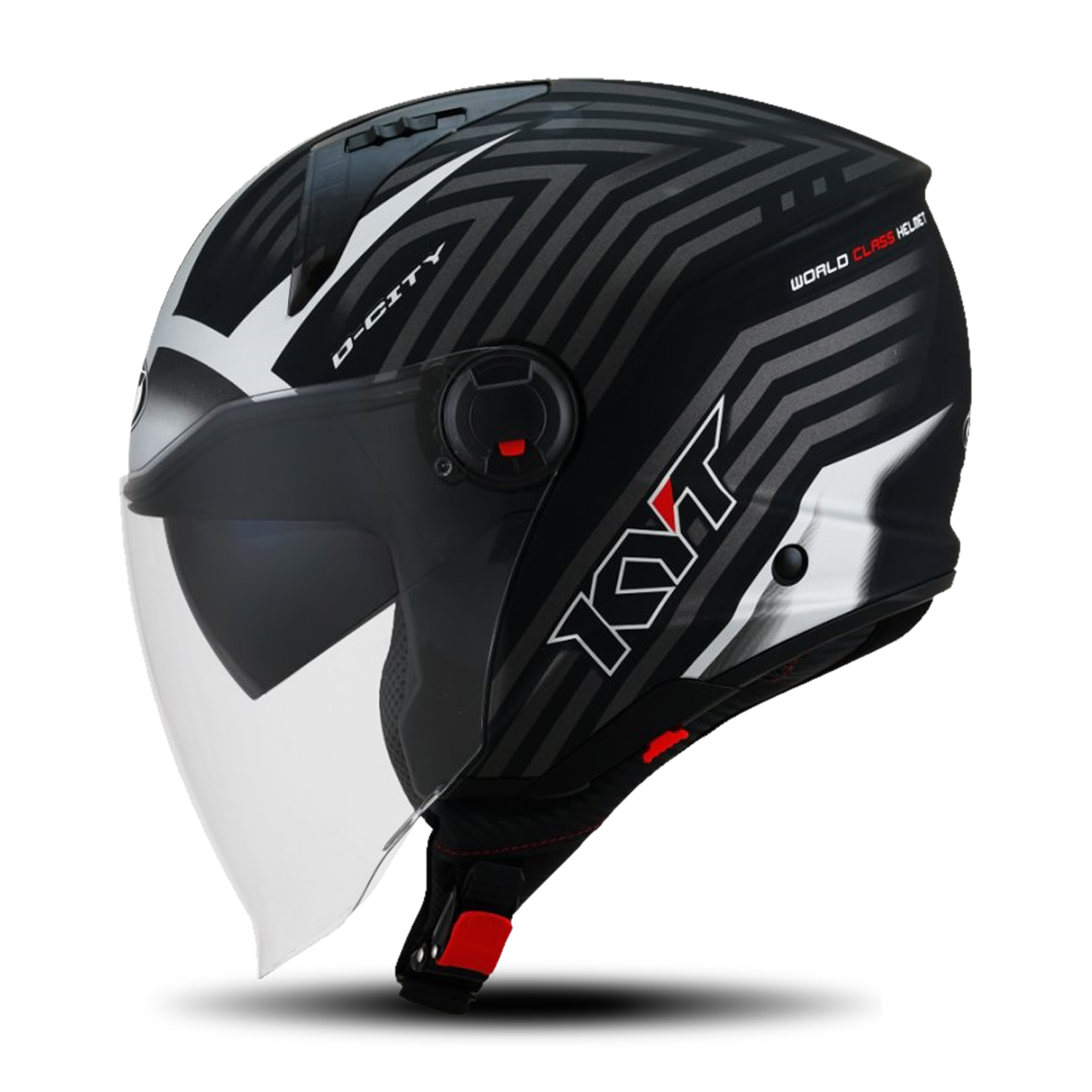 KYT DCity Lucent Open Helmet Matt BlackSilver Now 10 Savings