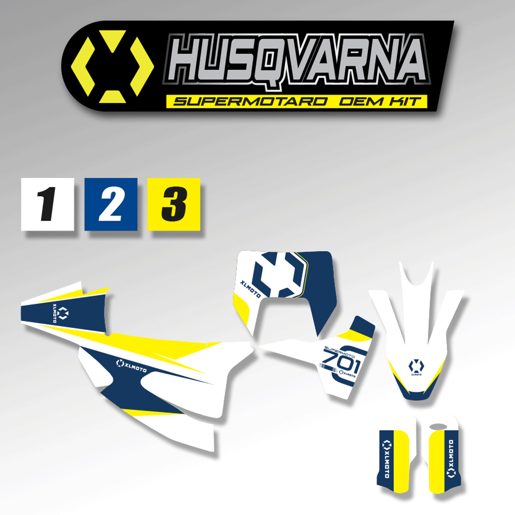 XLMOTO Supermotard OEM Complete Decal Kit