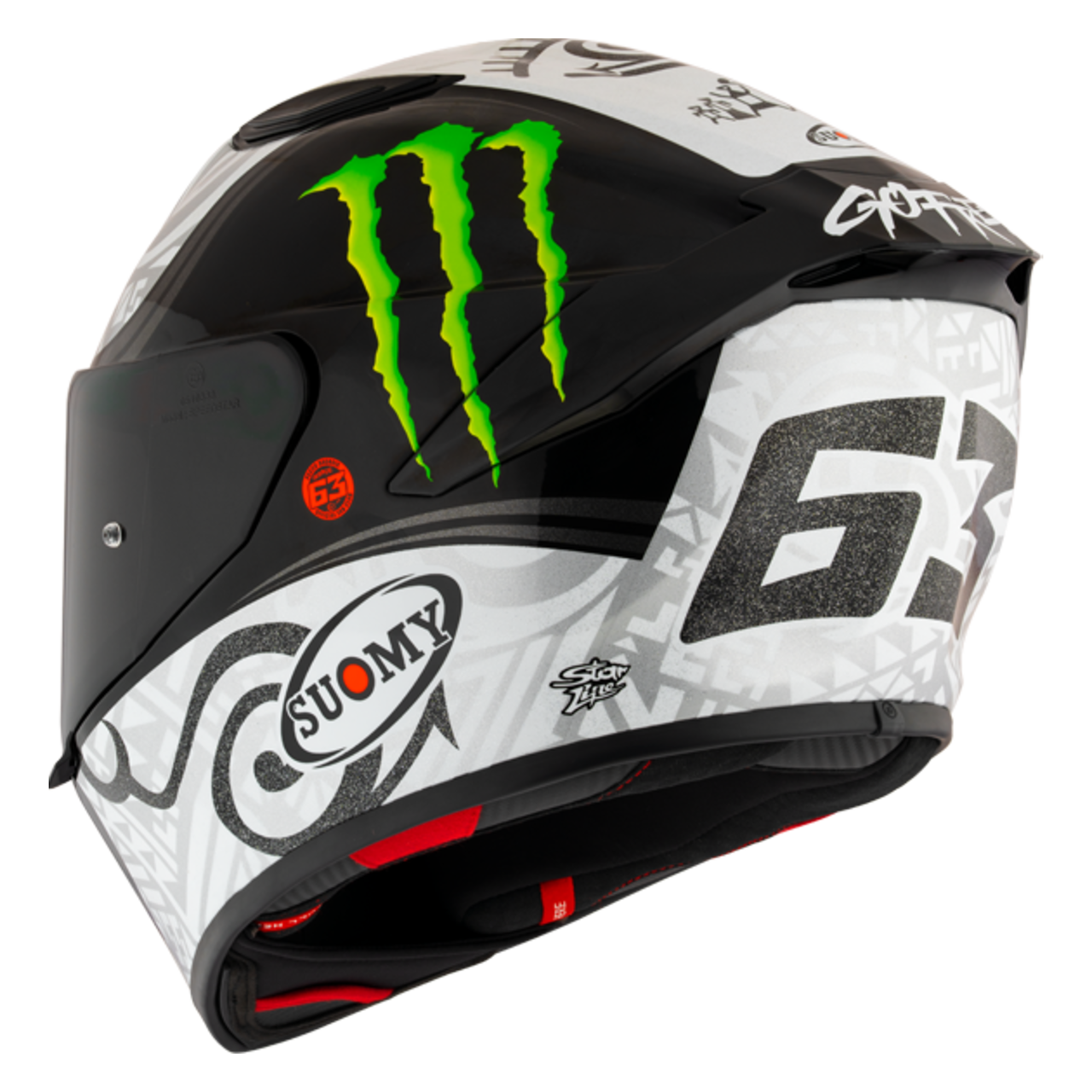 Integraalhelm Suomy Track-1 Reaction Bagnaia Winter Test Monster Replica
