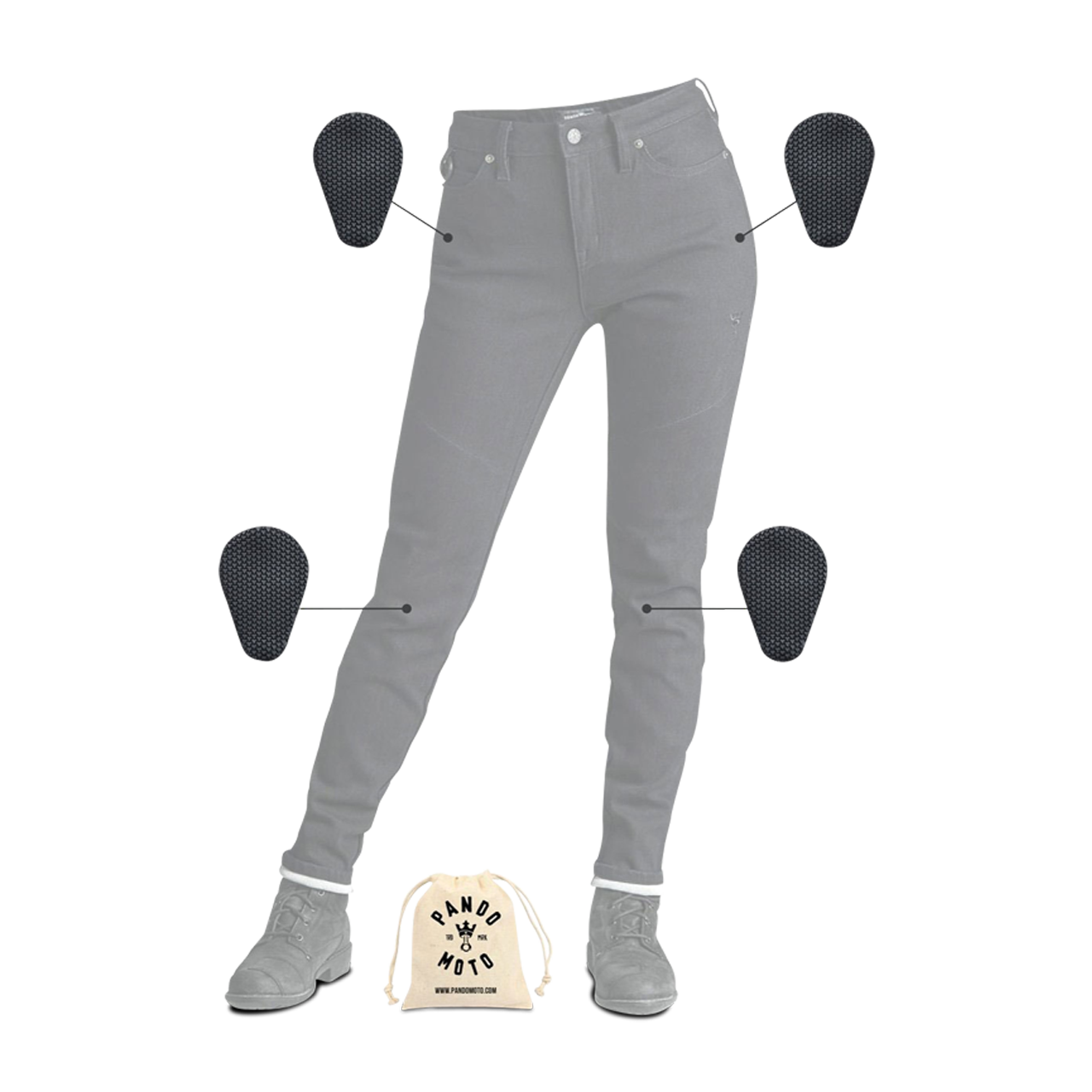 Pando Moto Kissaki Dyn 01 Women's Motorcycle Jeans