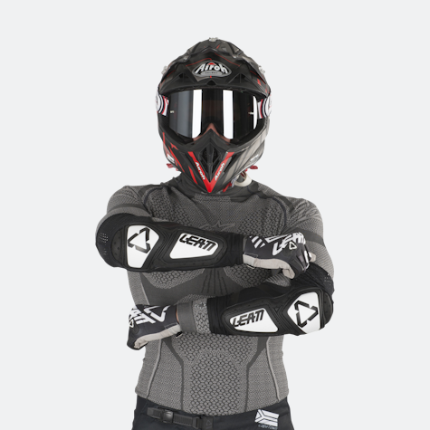 Gomitiere Leatt Contour - Protezione Gomito 3DF Airfit, Unisex Adulto, Bianco/Nero - Foto 3