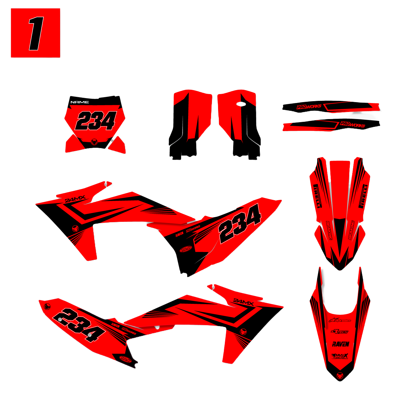 Kit De Adhesivos Personalizado 24MX Holo Blazing