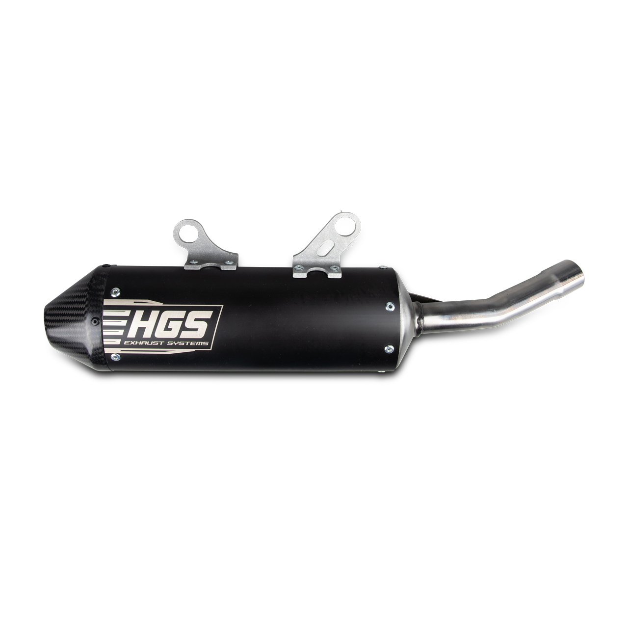 Tapa de extremo de silenciador HGS de carbono negra 2 tiempos