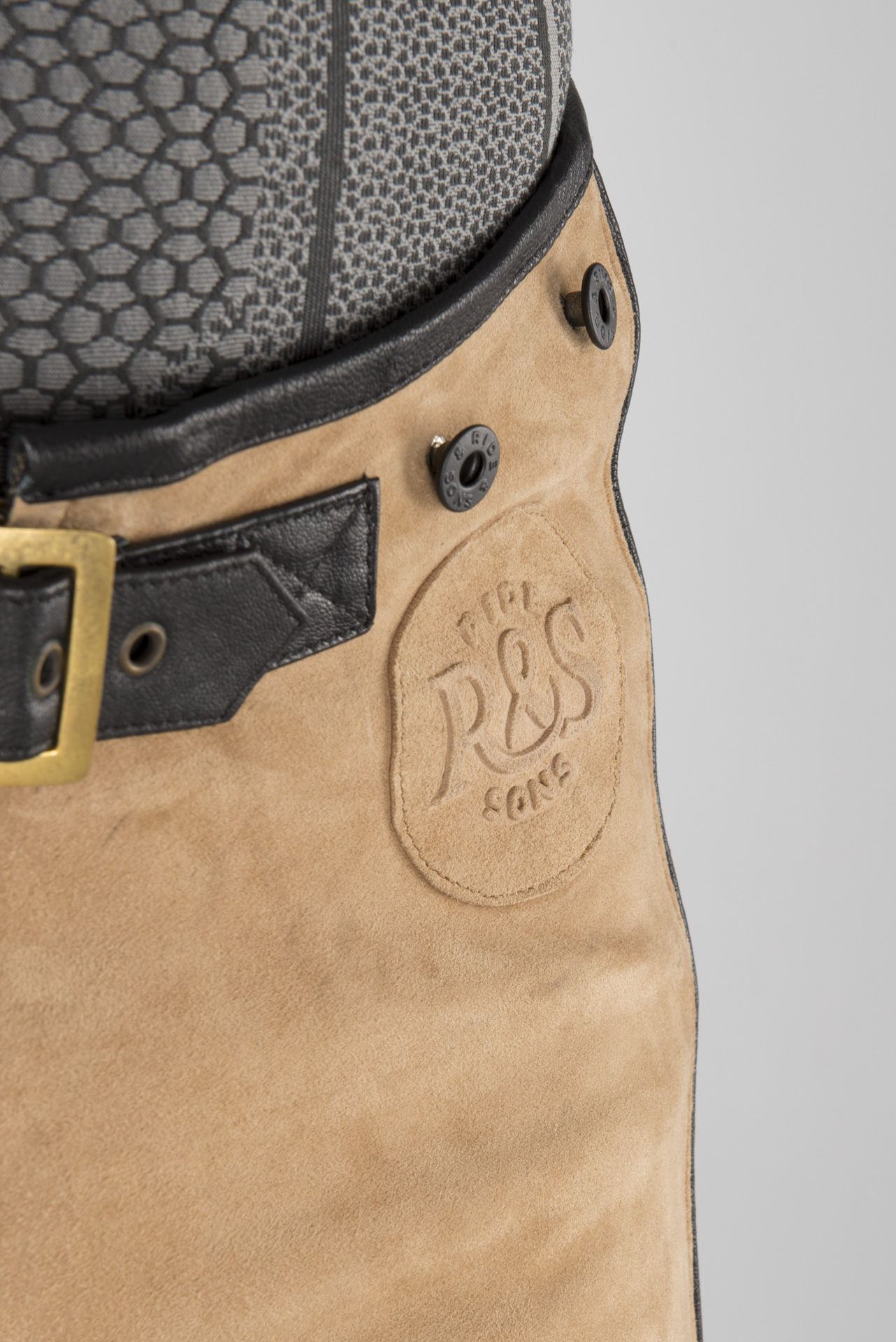 MC Skinnbukse Ride&Sons Diamond Suede Brun MC Skinnbukse Ride&Sons Diamond Suede Brun