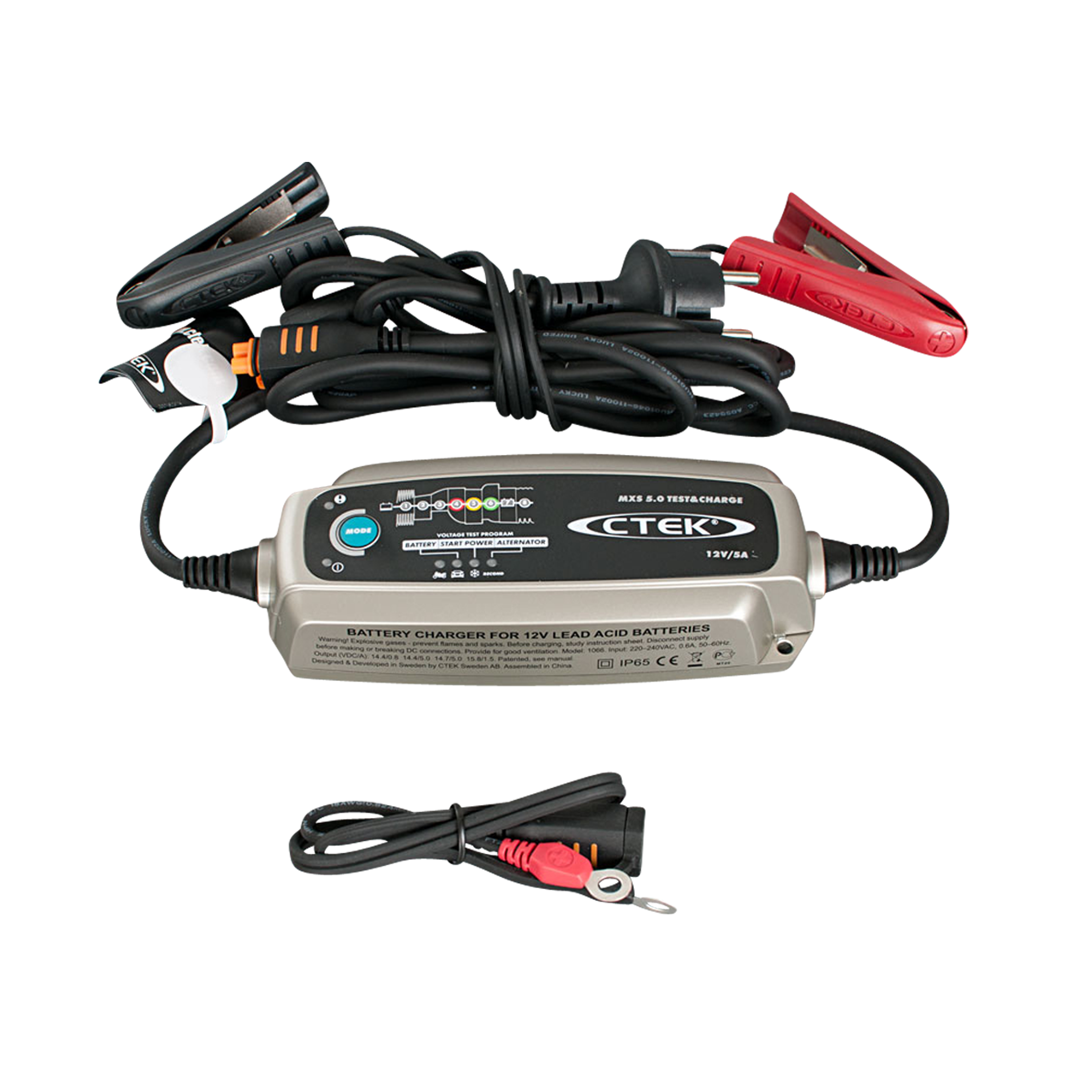 Batterieladegerät CTEK MXS 5.0 mit Zigarettenanzünderkabel